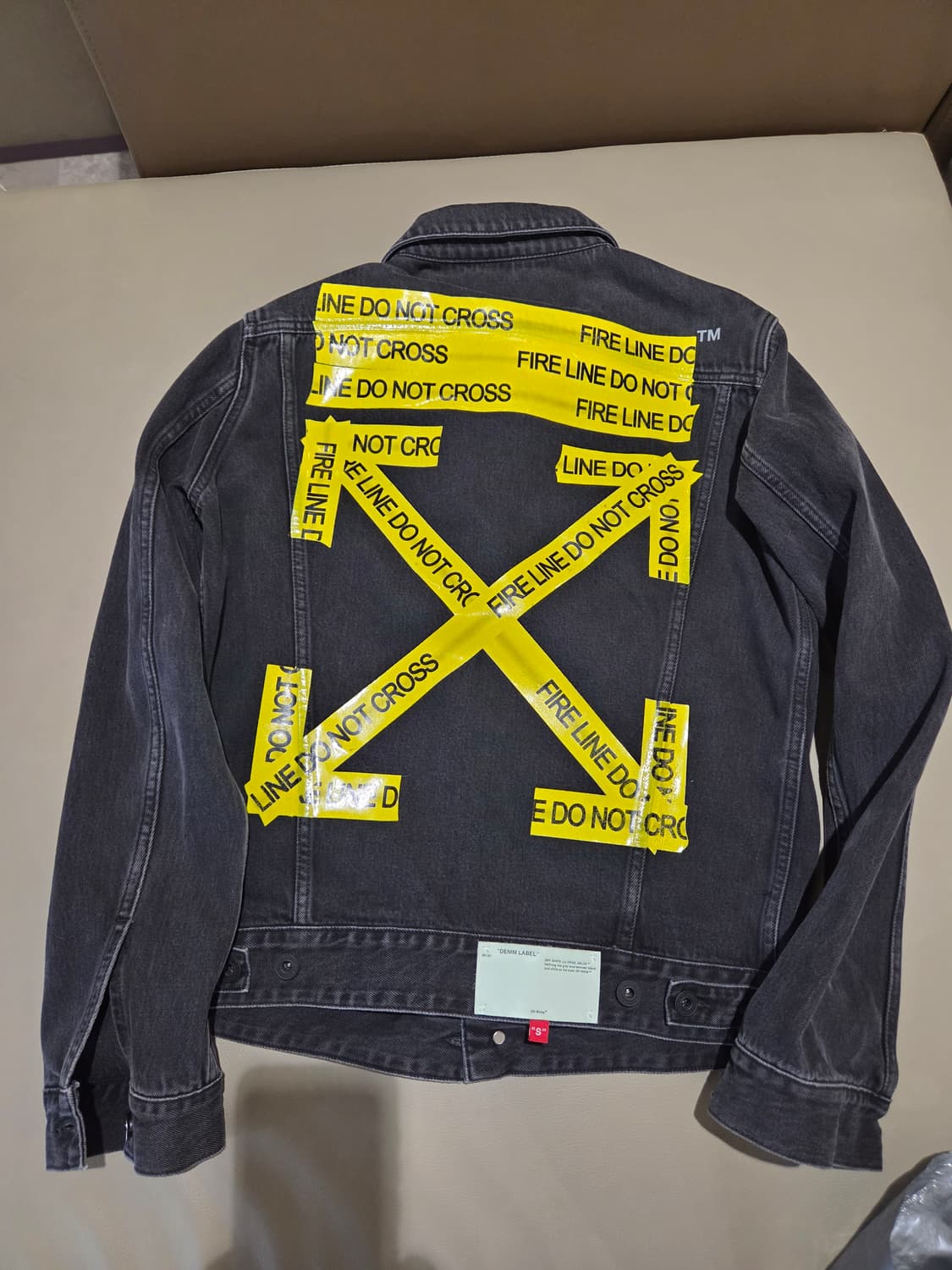 오프화이트.파이어테이프.데님자켓 상품이미지1