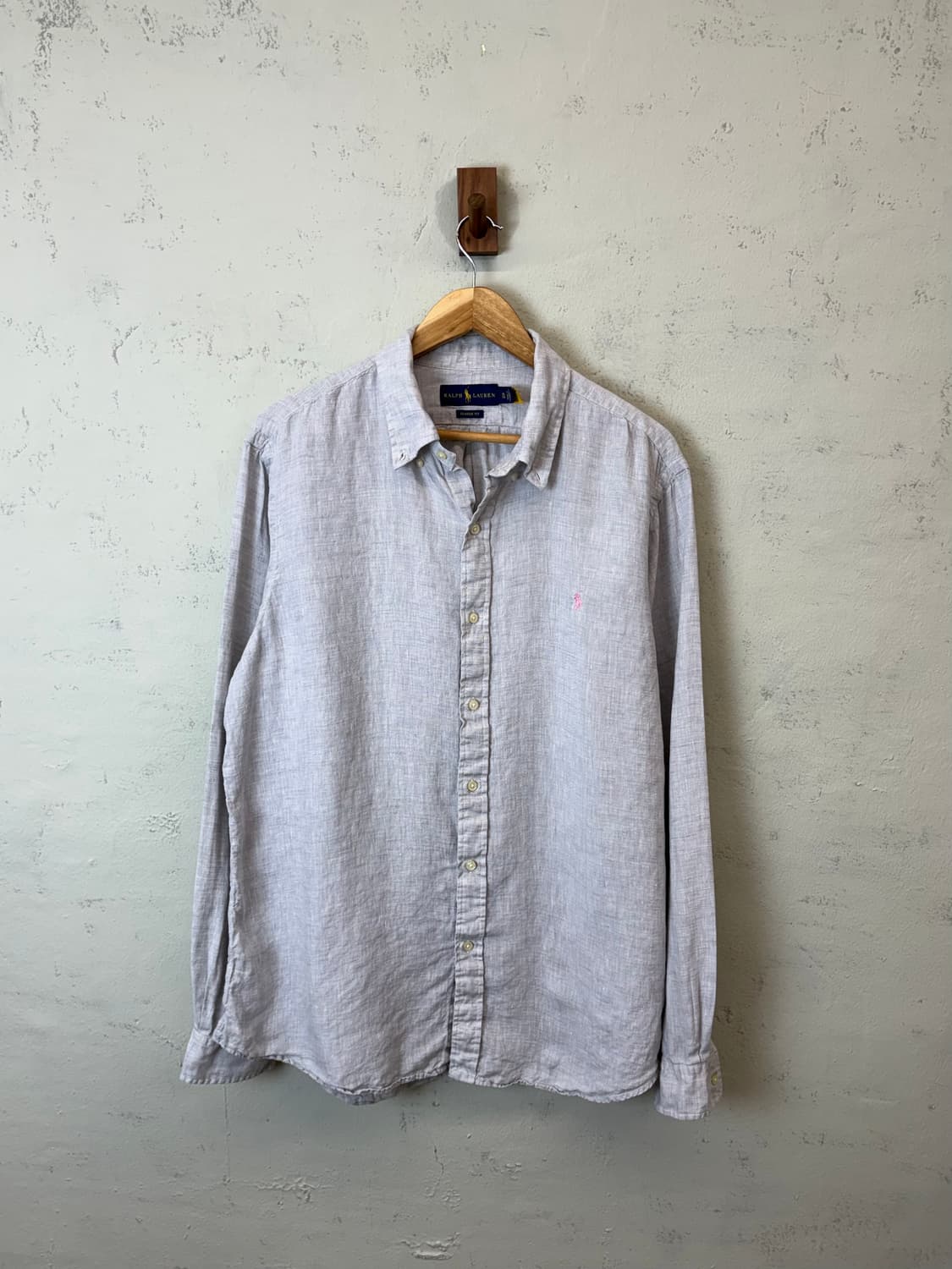 폴로랄프로렌 큐알라벨 그레이 린넨 셔츠 상품이미지1