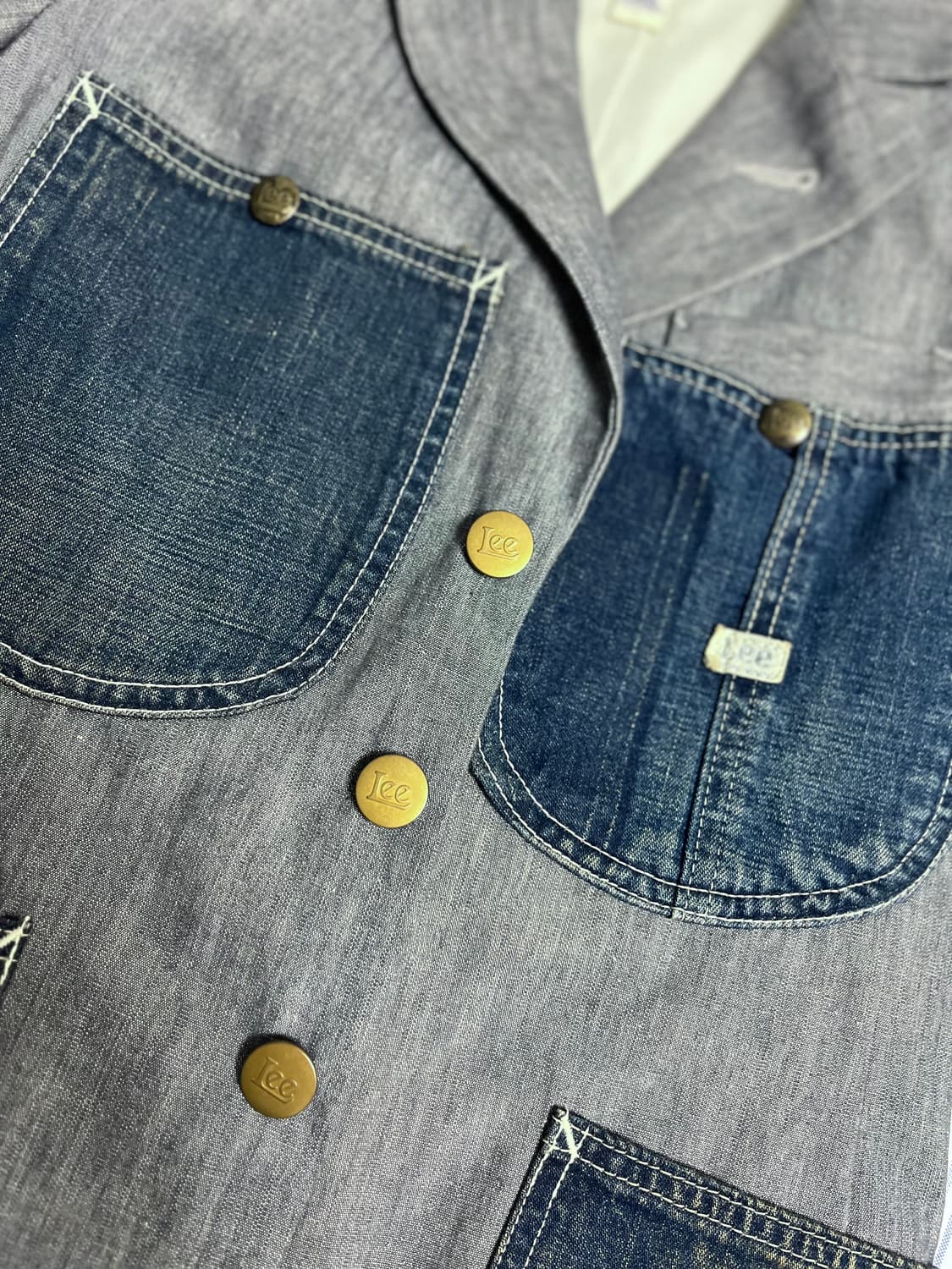 Lee 샴브레이 데님 워크자켓 S 44-55 상품이미지4