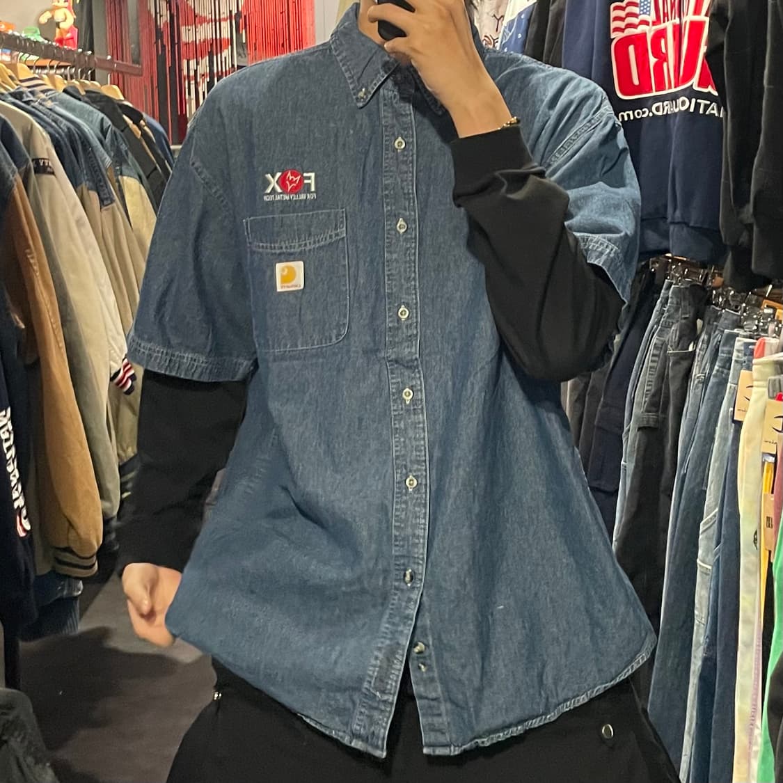 [IM] carhartt 칼하트 데님 반팔셔츠 상품이미지2