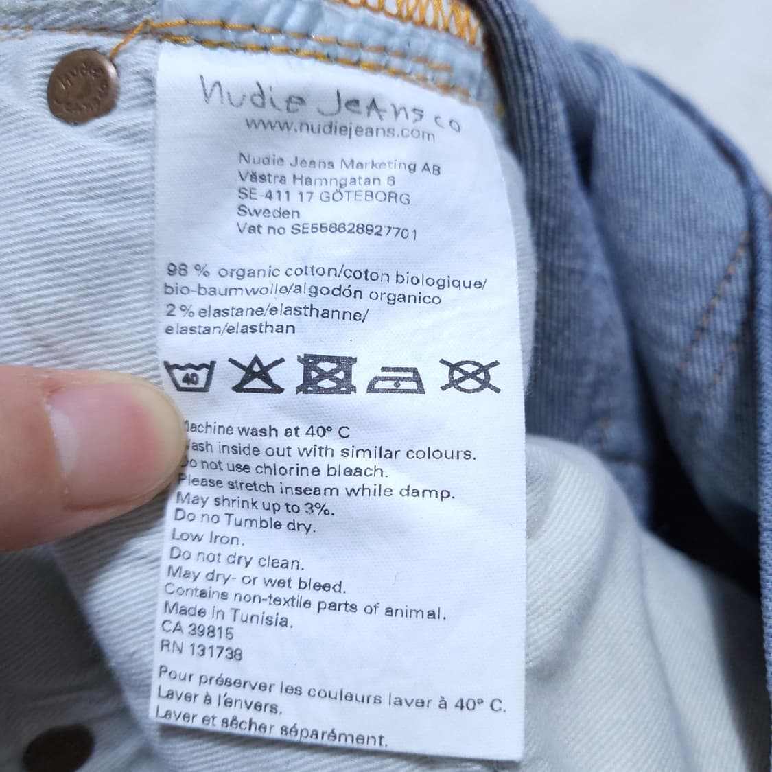 누디진 남성 청바지 32인치 0325 상품이미지9