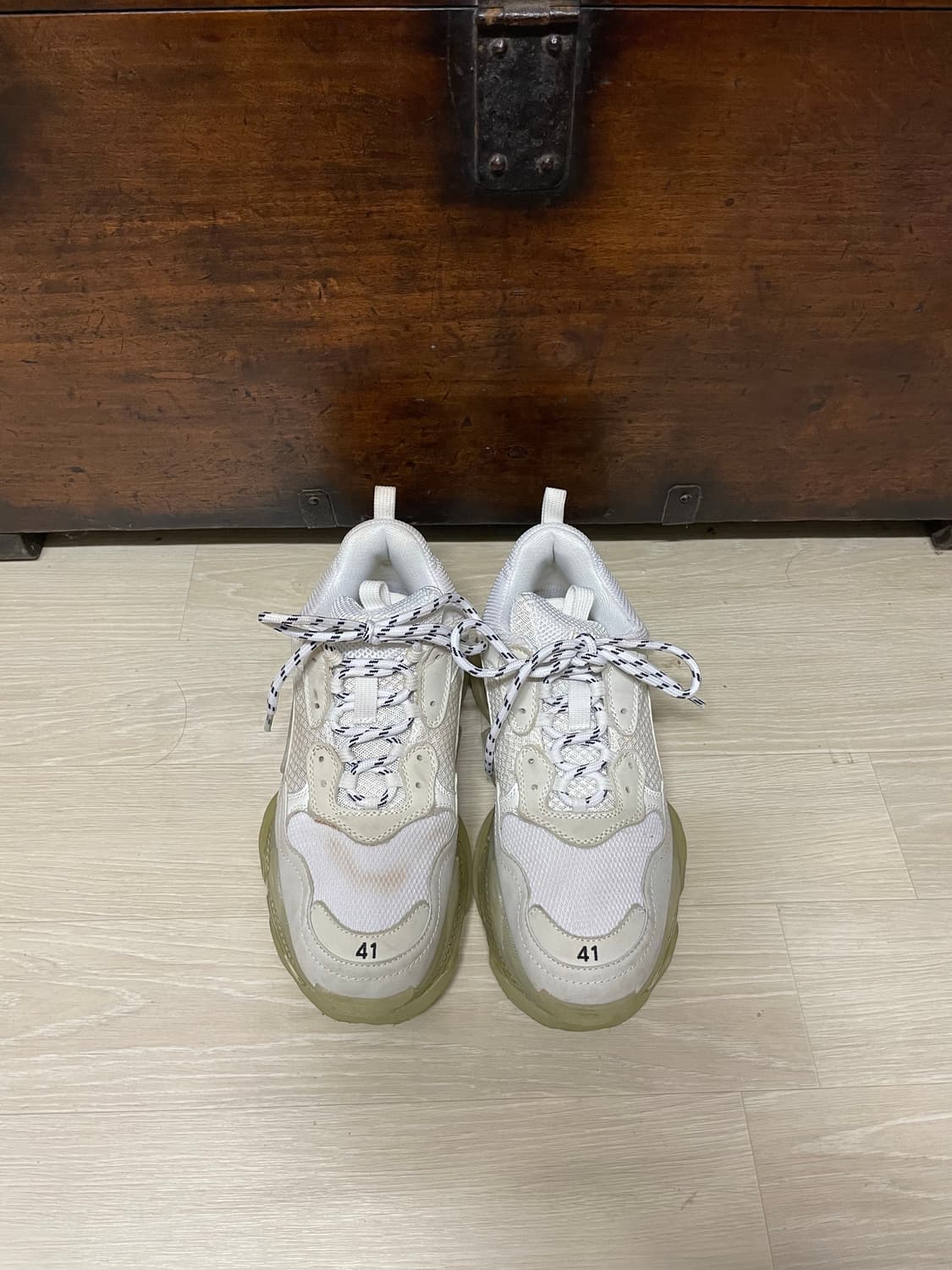 발렌시아가 트리플 S 클리어 솔 화이트 상품이미지1