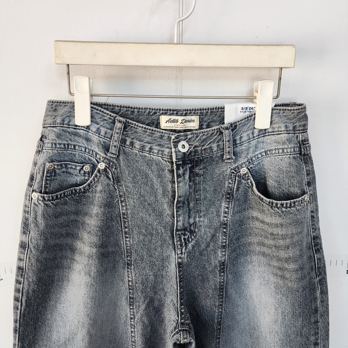 애드립 데님 빈티지 워싱 데님 팬츠 상품이미지2