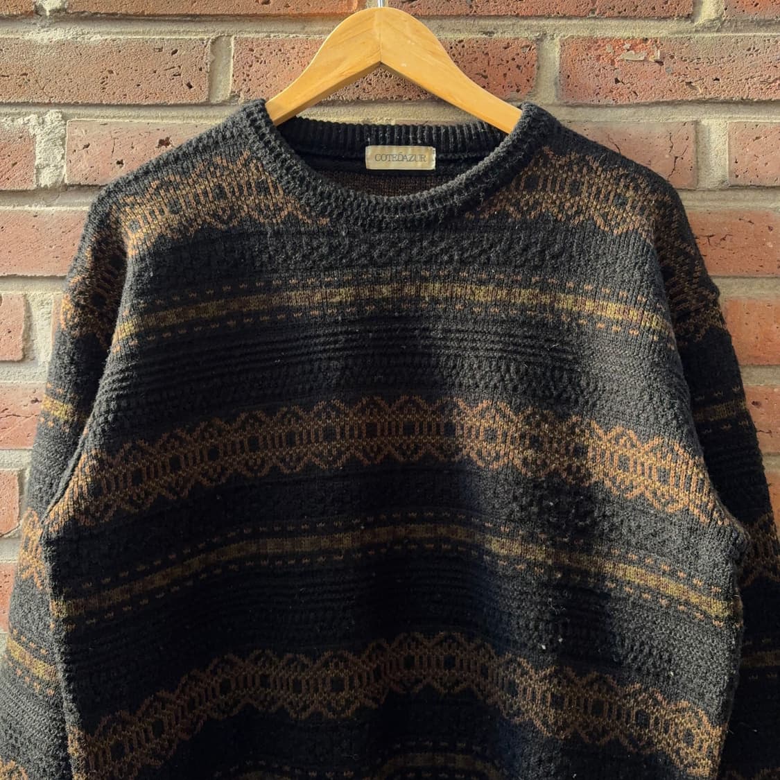 코트다쥬르 COTEDAZUR 브라운 재크가드 니트 스웨터 상품이미지2