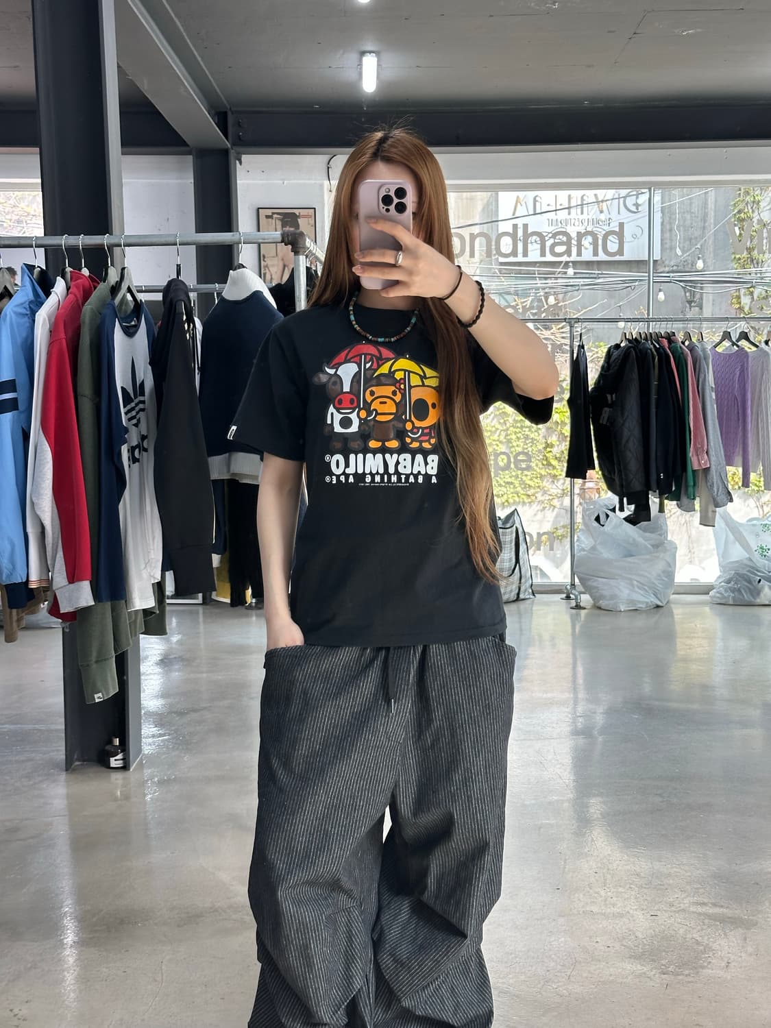 베이프 베이비마일로 썬 프렌즈 반팔티 상품이미지3