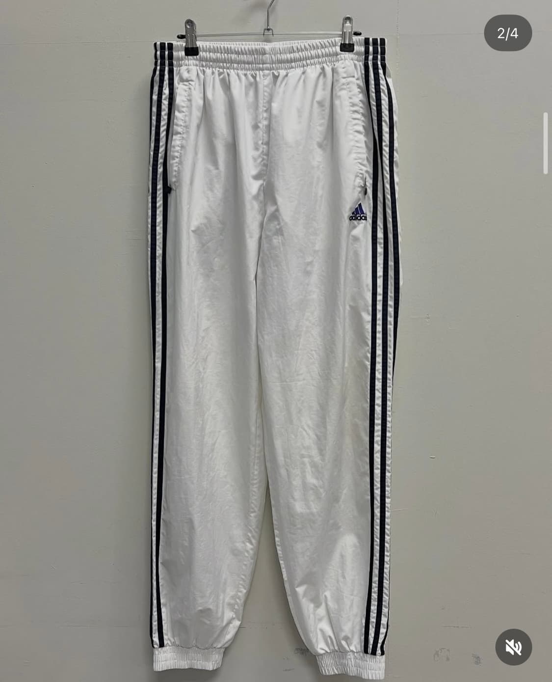 (95) 아디다스 올드스쿨 삼선 우븐 조거 팬츠 화이트/블랙 상품이미지2