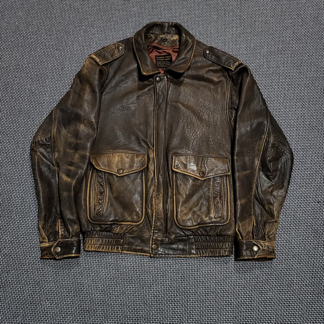 80s 미공군 a-2 레더 봄버 자켓 (40) 상품이미지1