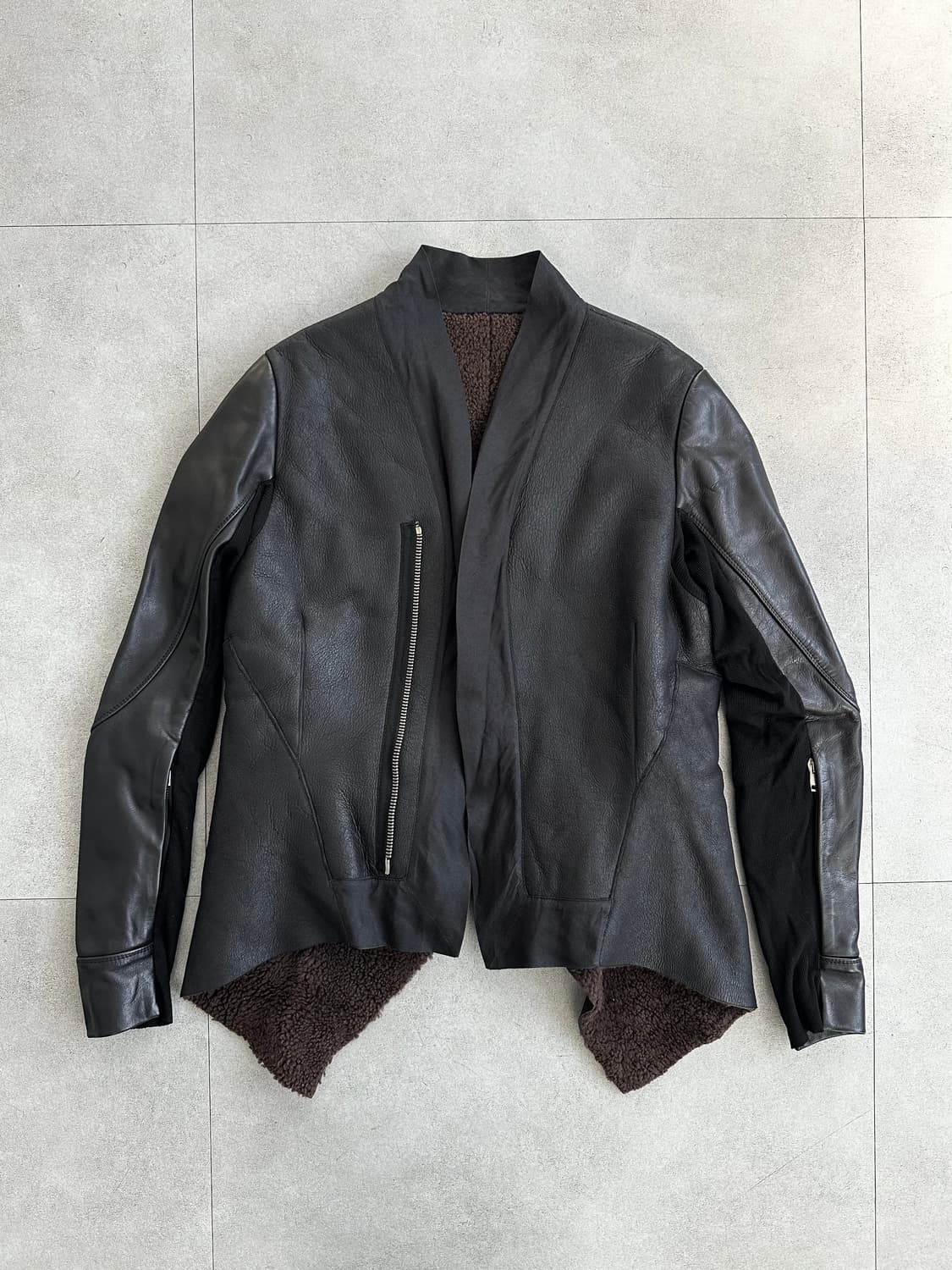 릭오웬스 09fw 램스킨 하이넥 시어링 무스탕 상품이미지2