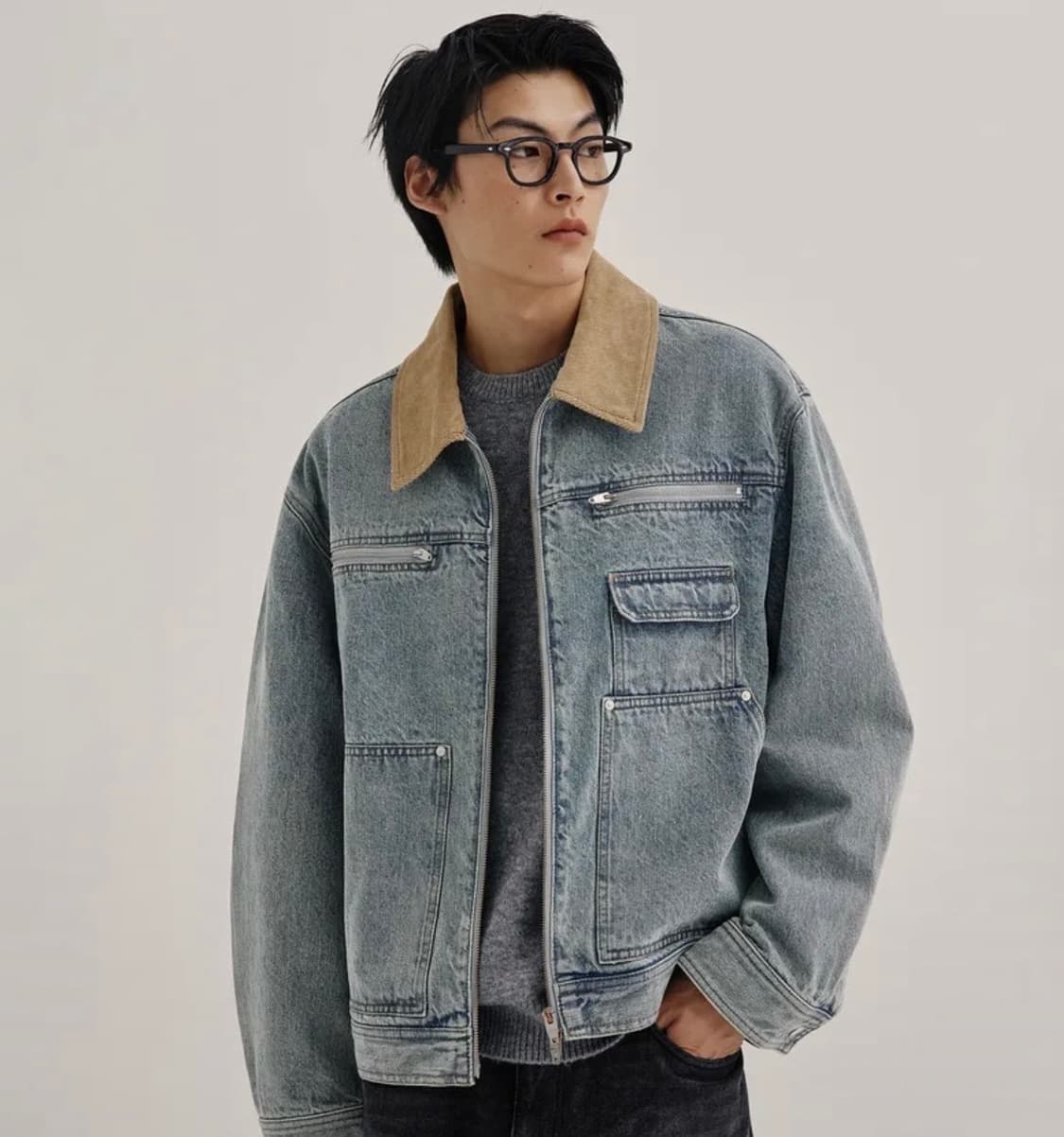 키뮤어 KIIMUIR 코듀로이 데님 자켓(L 새상품) 상품이미지2