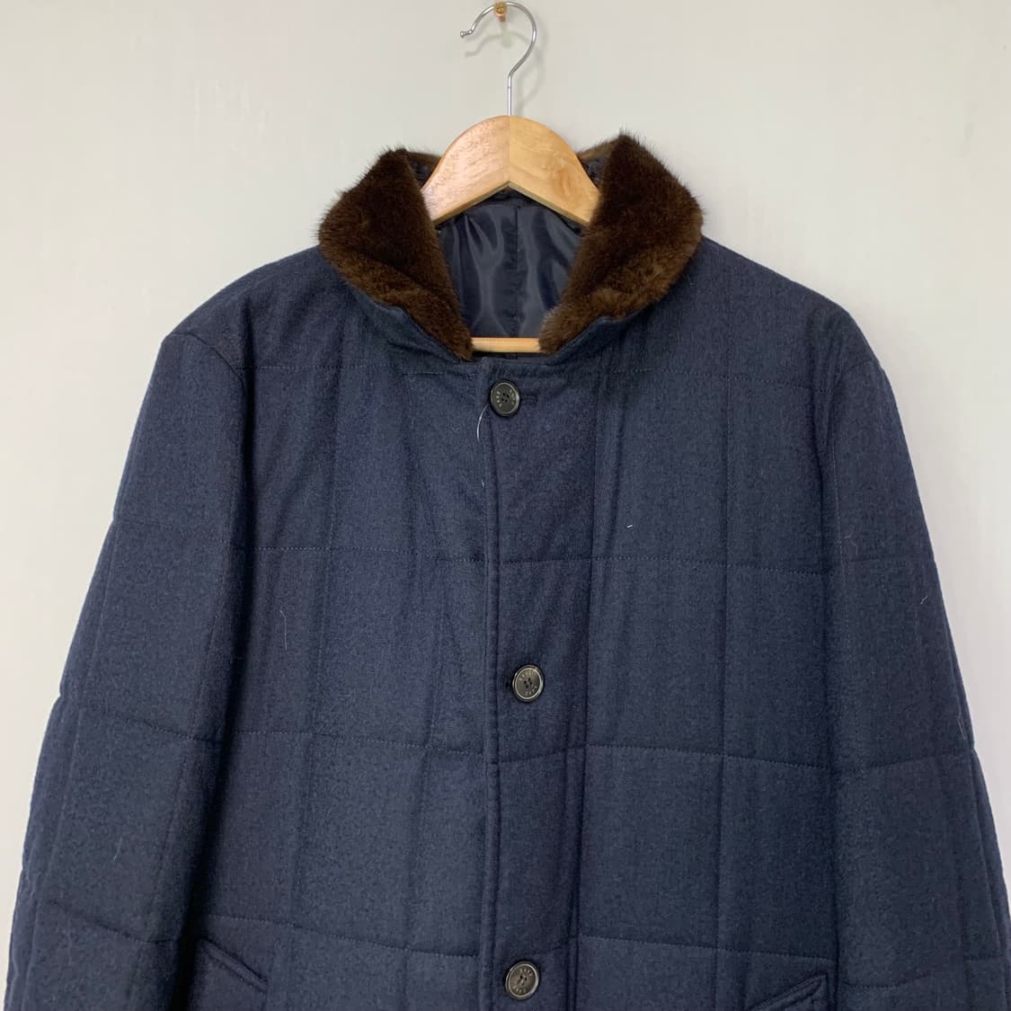 닥스 밍크퍼 카라 배색 퀄팅 패딩 코트 점퍼 빈티지 105 사이즈 상품이미지2