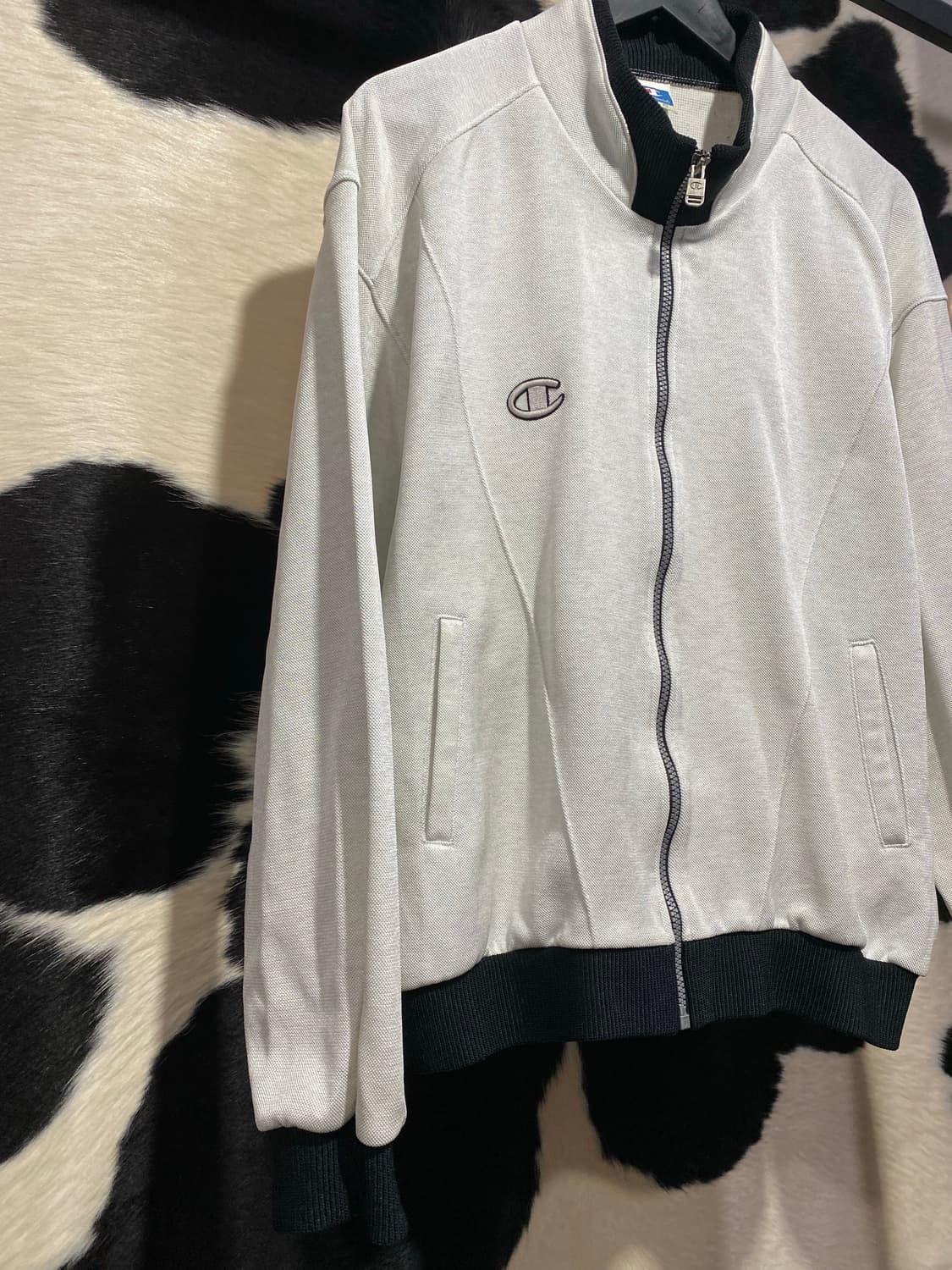 Champion 로고 레터링 디테일 배색 집업 상품이미지3