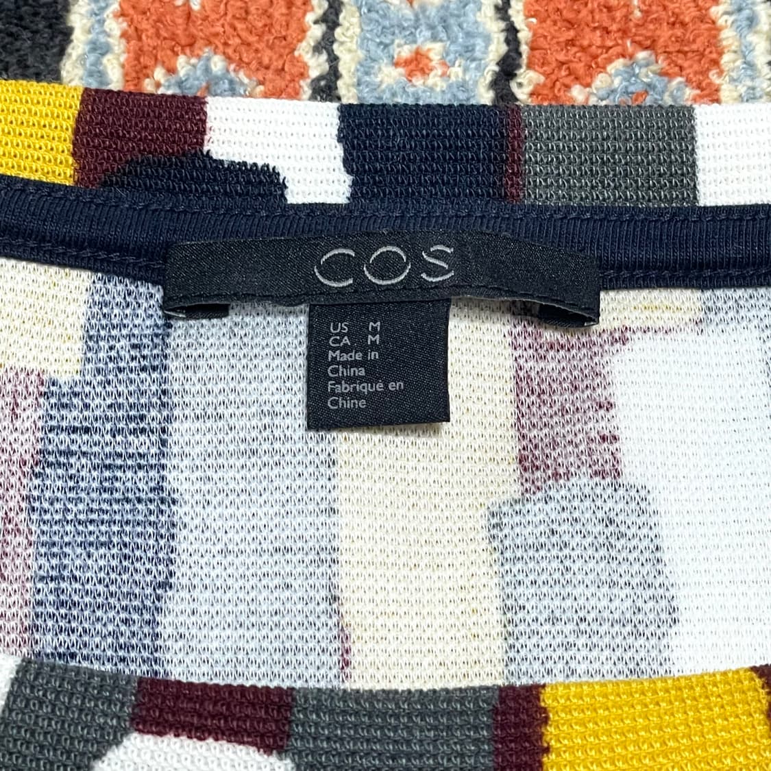 코스 패턴 네이비 7부 티셔츠 셔츠 여성M 상품이미지4