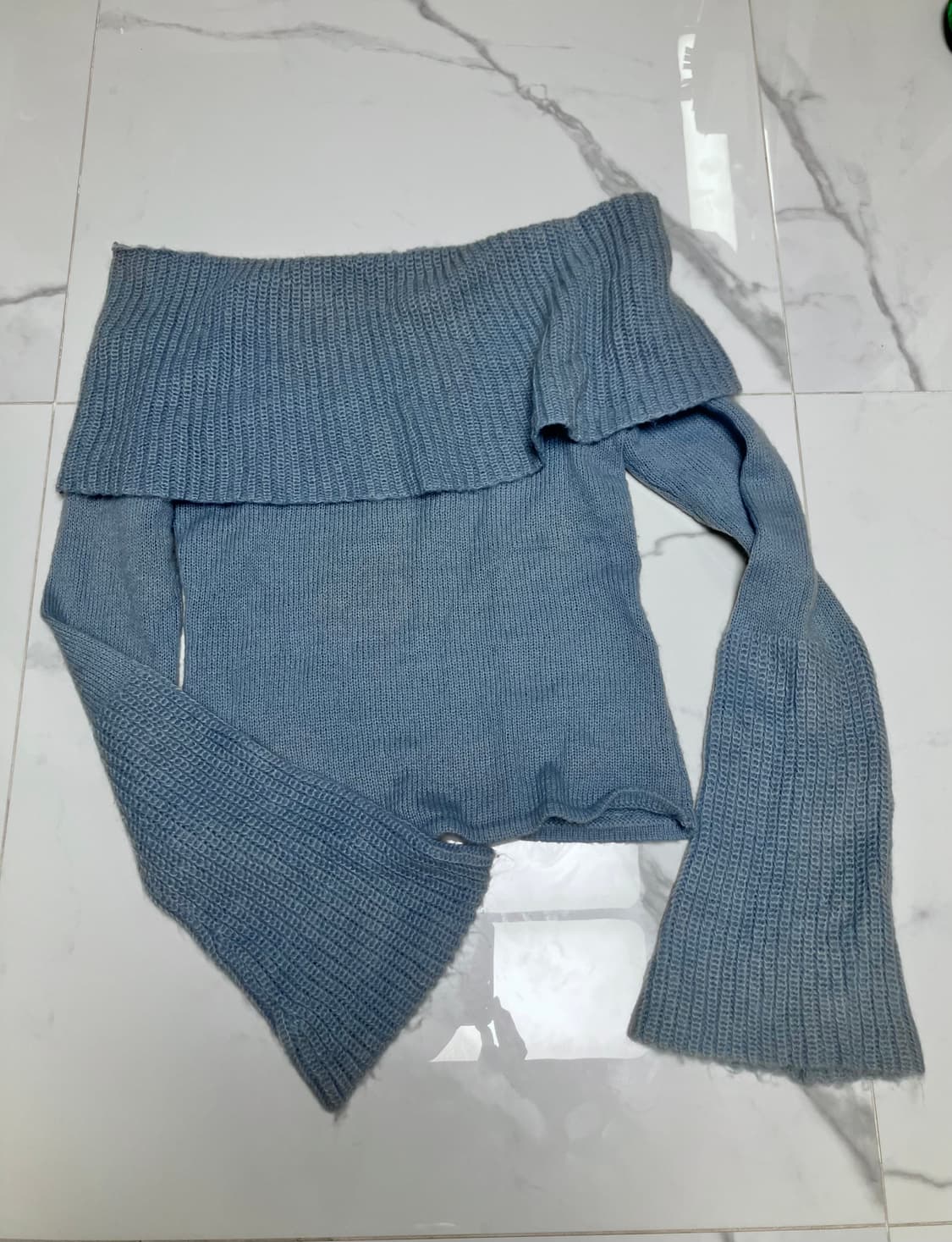 갸루 Y2K Jennifer Lopez 제이로 오프숄더 니트 스웨터 M 상품이미지1