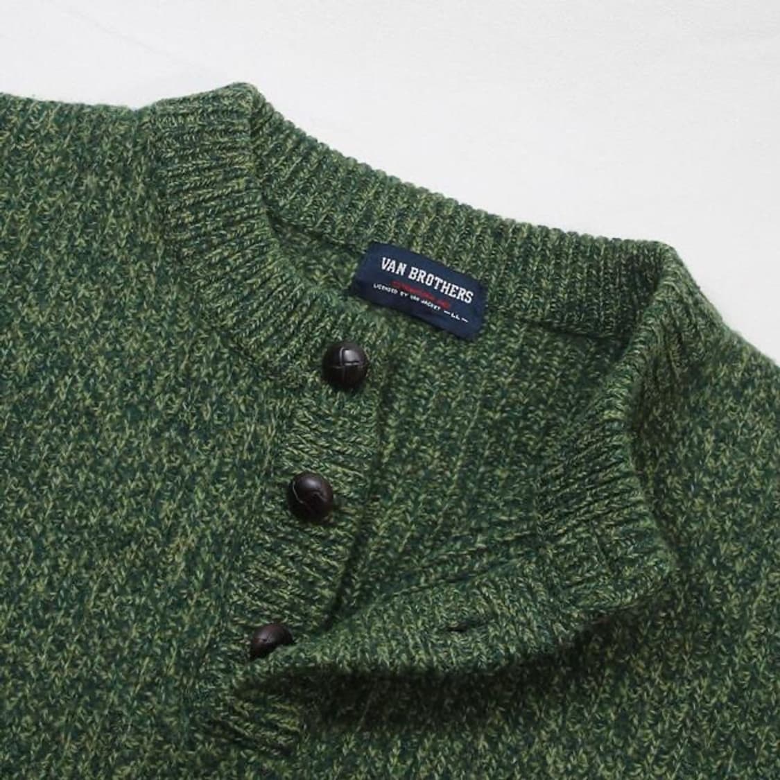 (착용컷) VAN BROTHERS 헨리넥 니트 (XL) 상품이미지6