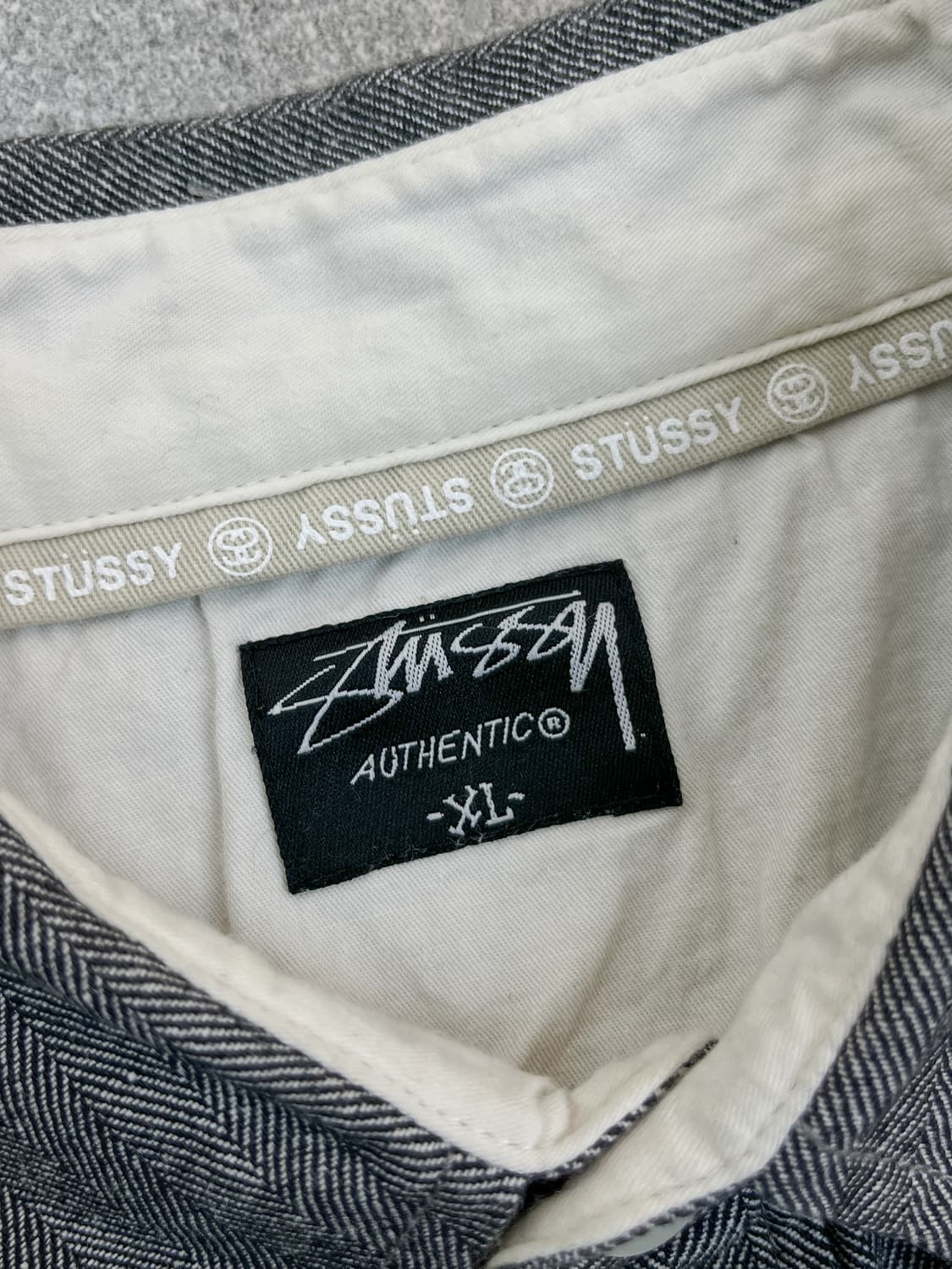 스투시 2000s SS 링크스탁로고 워크셔츠 상품이미지7