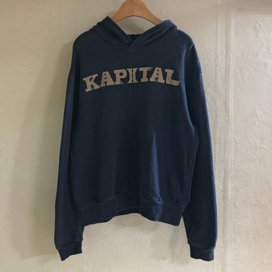 캐피탈 플리스 후드 스웨트셔츠 스피크이지 네이비 1 상품이미지3