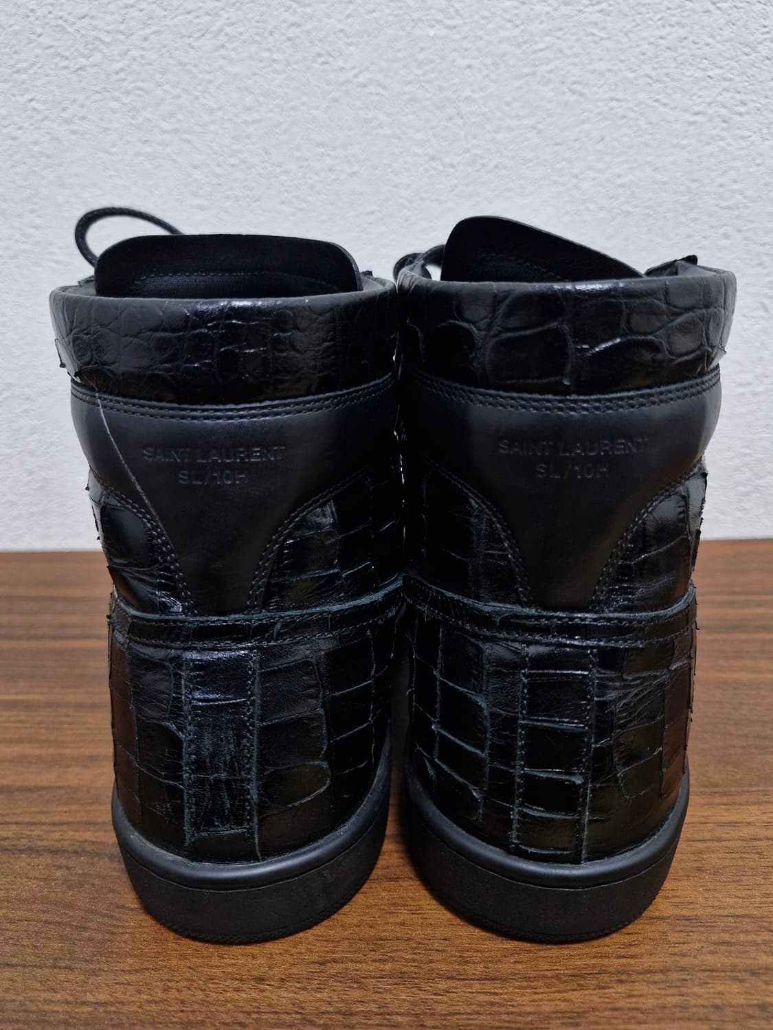 [40] SLP 생로랑 SL10H 크로커다일 가죽 하이탑 스니커즈 상품이미지4
