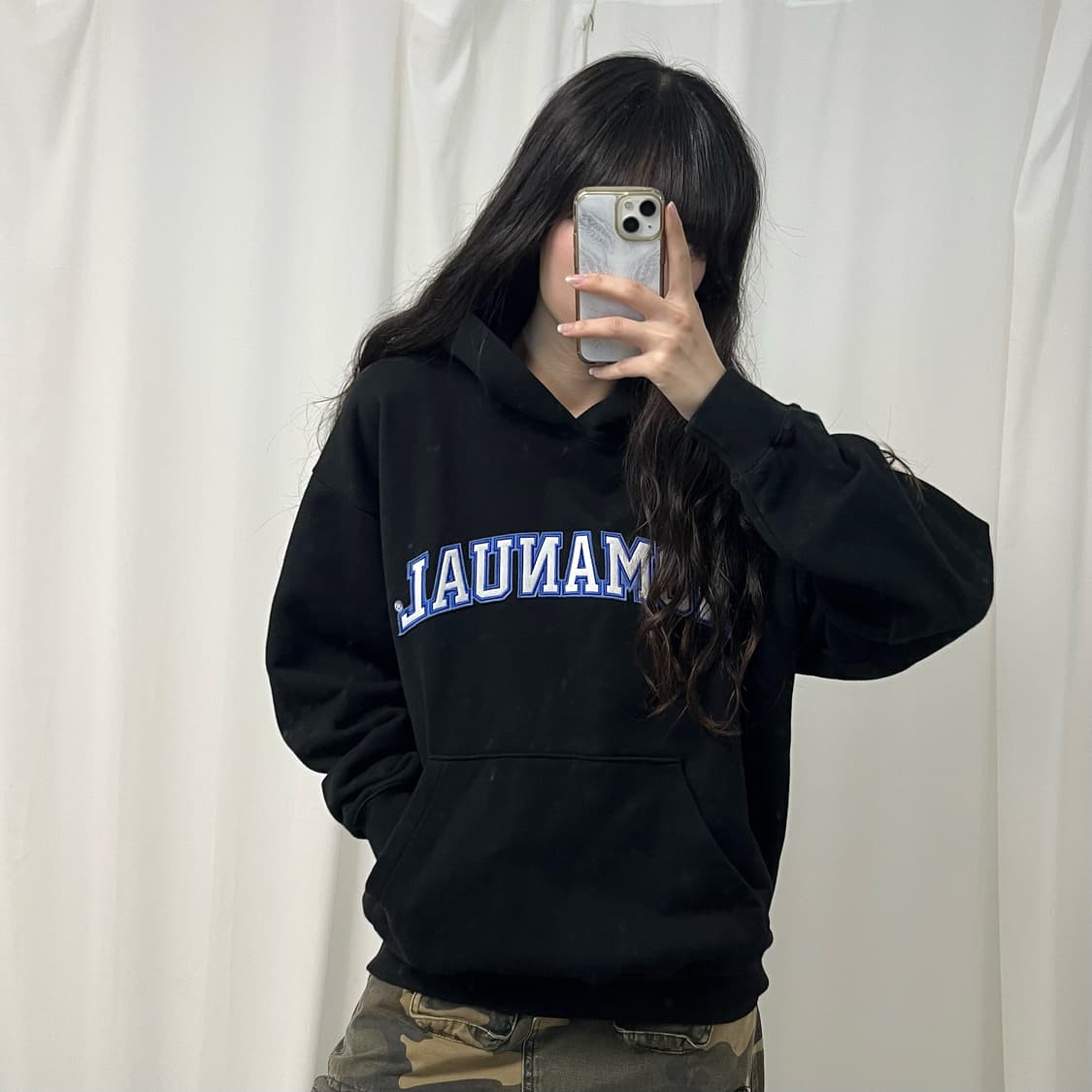 Nomanual black hoodie 상품이미지2