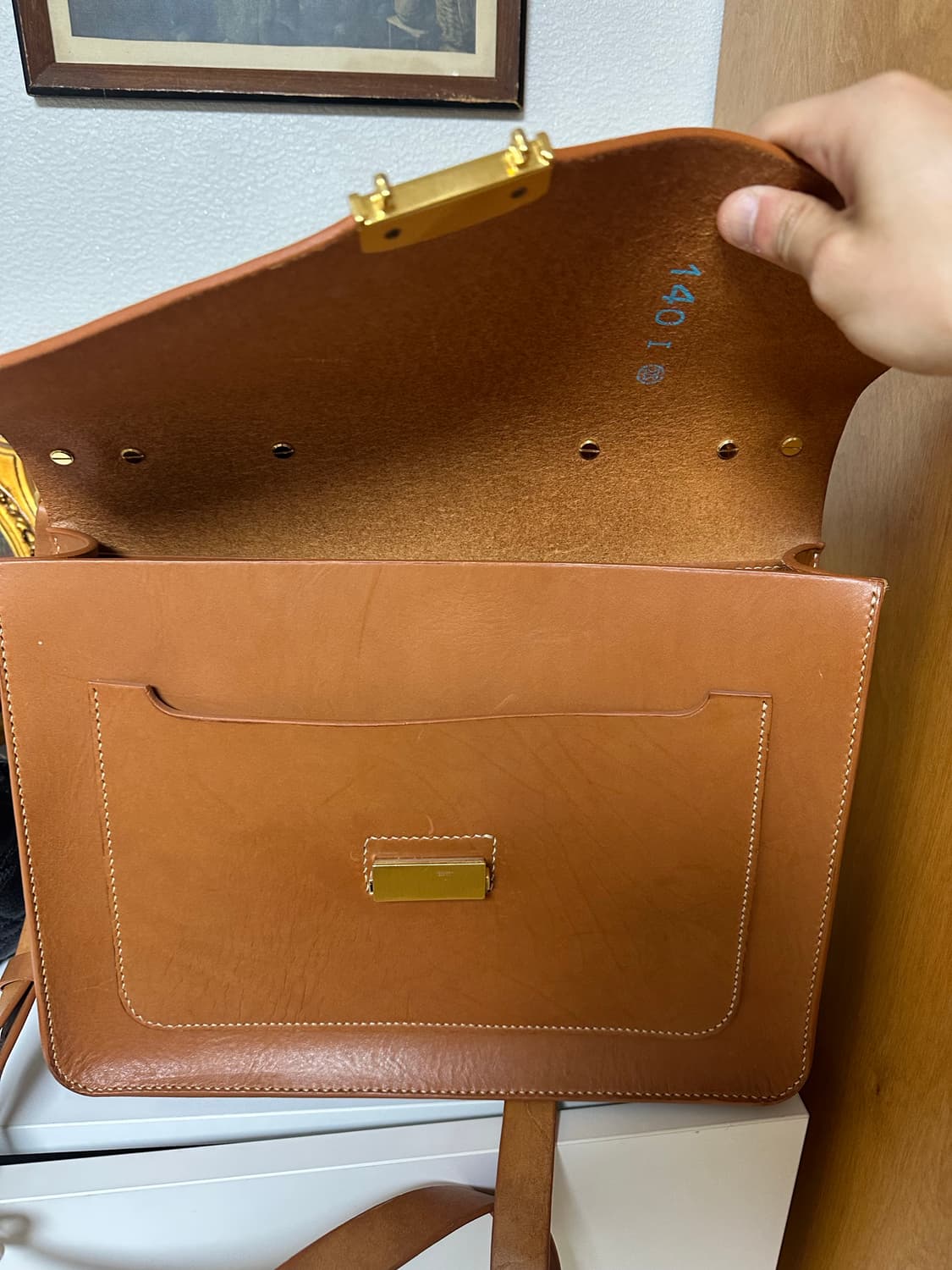 가죽 빈티지 서류가방 팝니다 상품이미지3