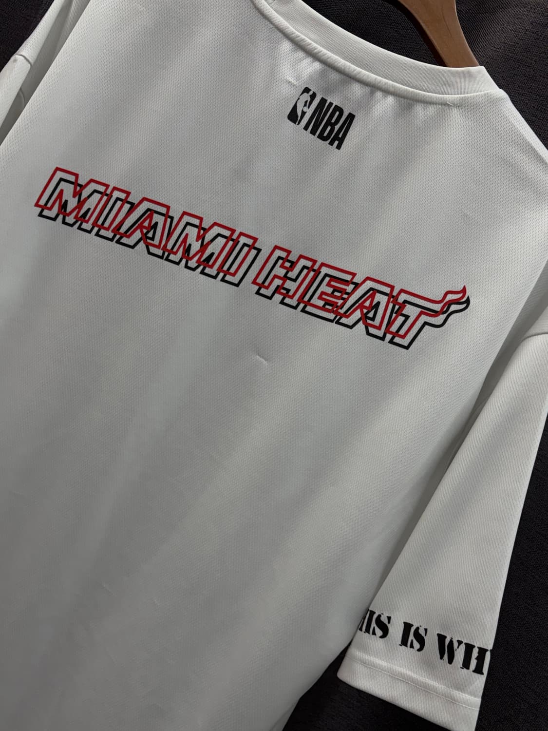 NBA 90s 마이애미 히트 로고 반팔 매시 티셔츠 상품이미지5