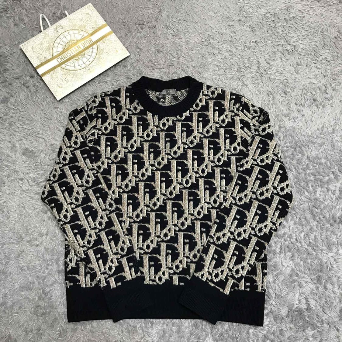 {클로젯}[L]디올 오블리크 자카드 니트 상품이미지1