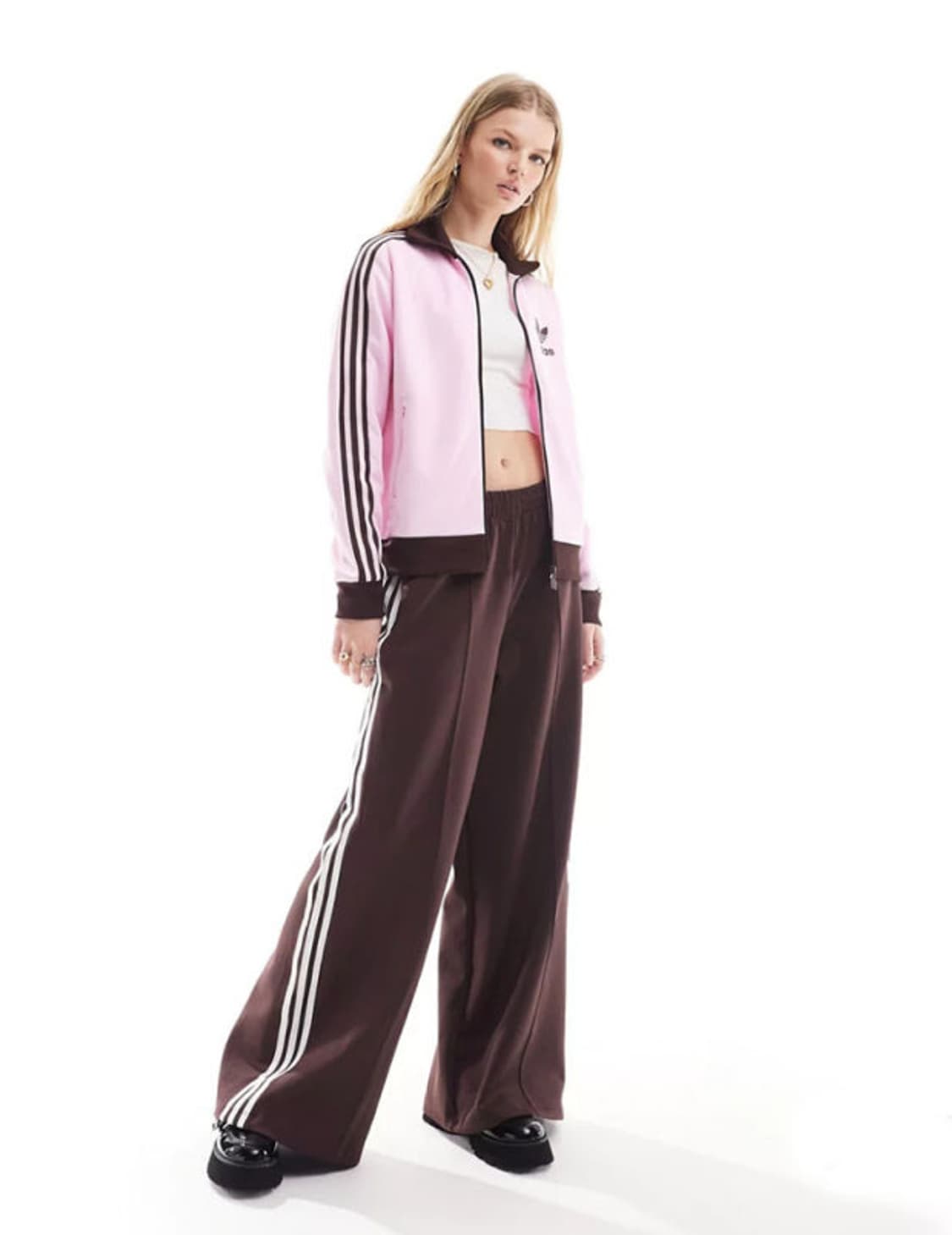 아디다스 베켄바우어 핑크 트랙탑 져지 핑크 브라운 상품이미지2