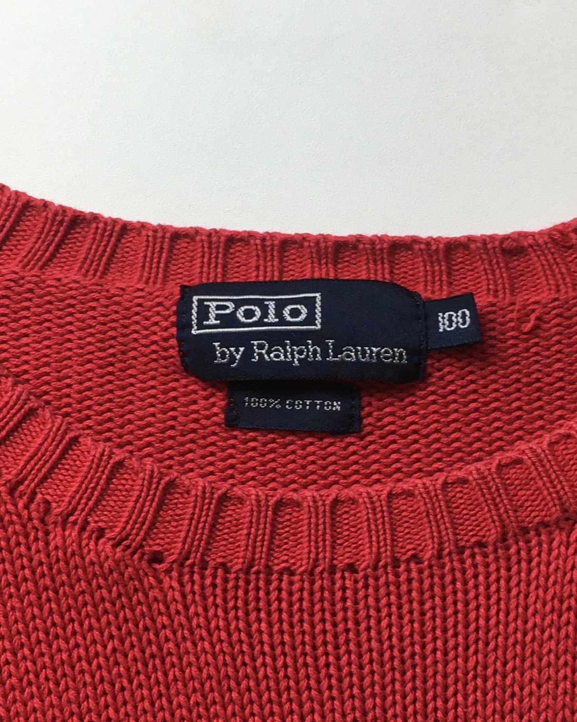 Polo 폴로 랄프로렌 레드 코튼 니트 상품이미지7