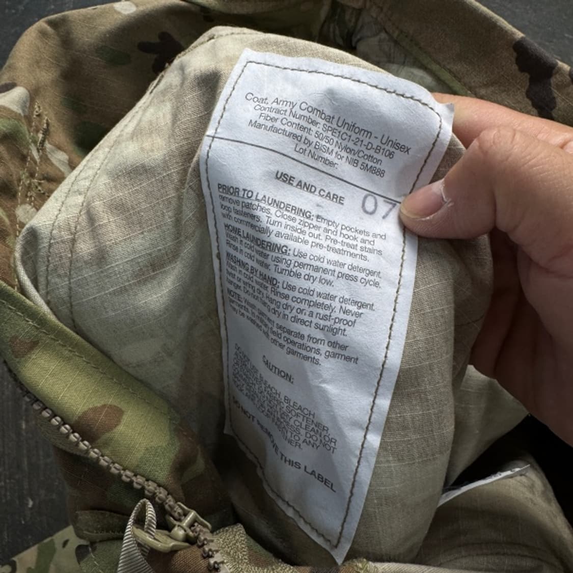 100 US ARMY 미군 컴뱃 유니폼 자켓  상품이미지4