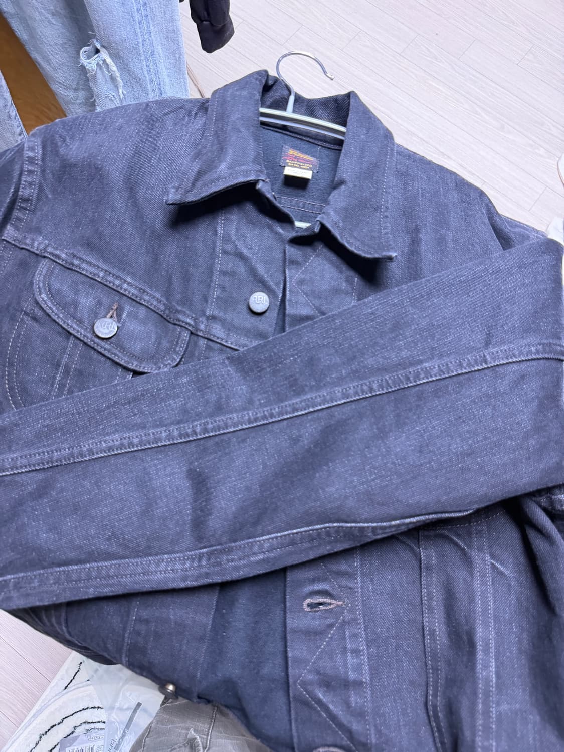 RRL 데님자켓 블랙 사이즈 s 판매합니다  상품이미지3