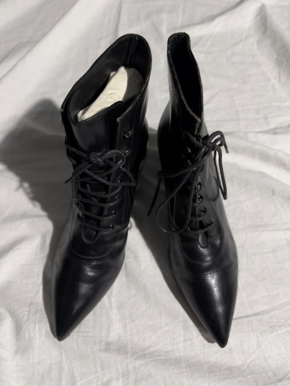 생로랑 14ss 에디슬리먼 샬롯 레이스업 부츠 상품이미지2
