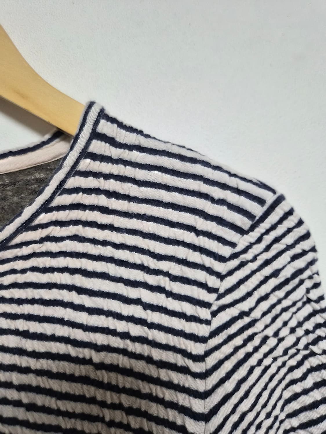 알레그리Allegri 스트라이프 쭈굴이 티셔츠 M - T162 상품이미지3