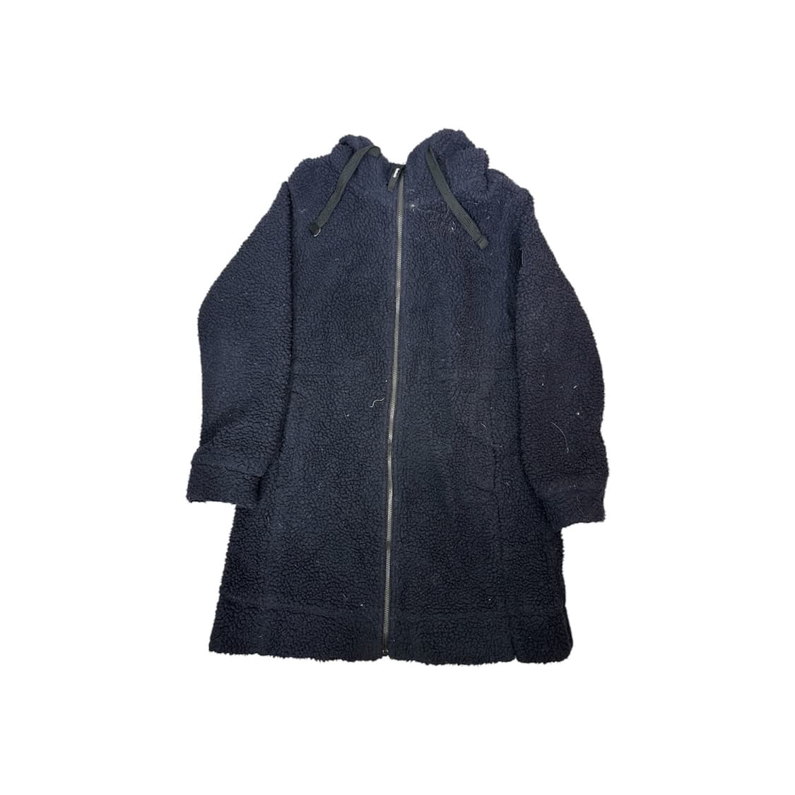 리복 네이비 롱패딩 후드 뽀글이 후리스 롱 원피스 자켓 XL 상품이미지5