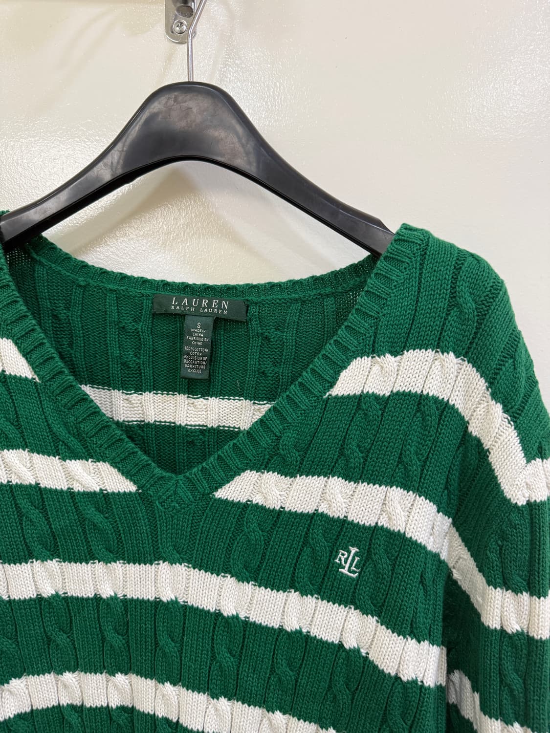 랄프로렌 여성 스트라이프 케이블 니트(정품) 상품이미지2