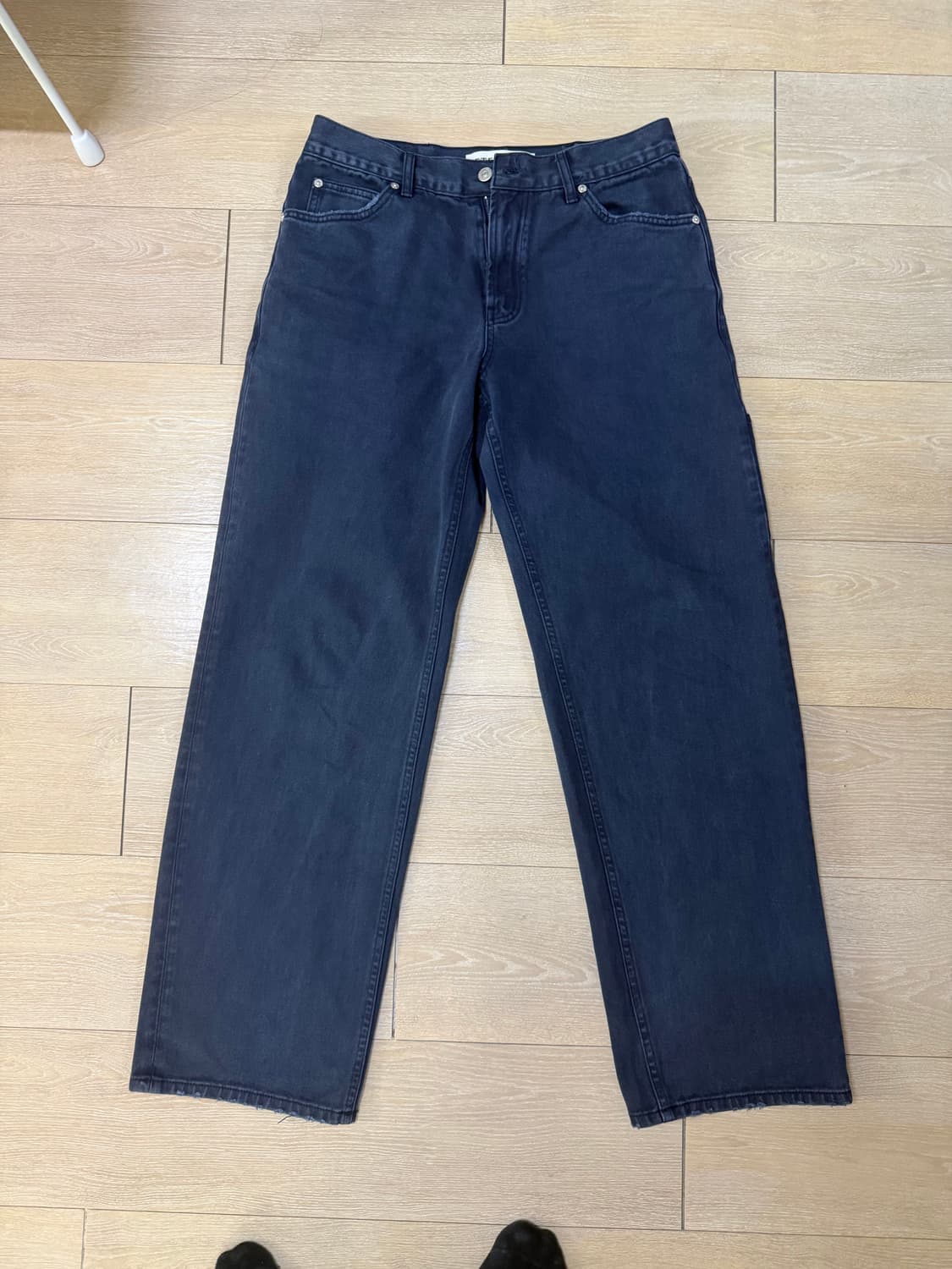 [M] 애프터프레이 더스티드 레귤러 데님 진스 네이비 상품이미지4