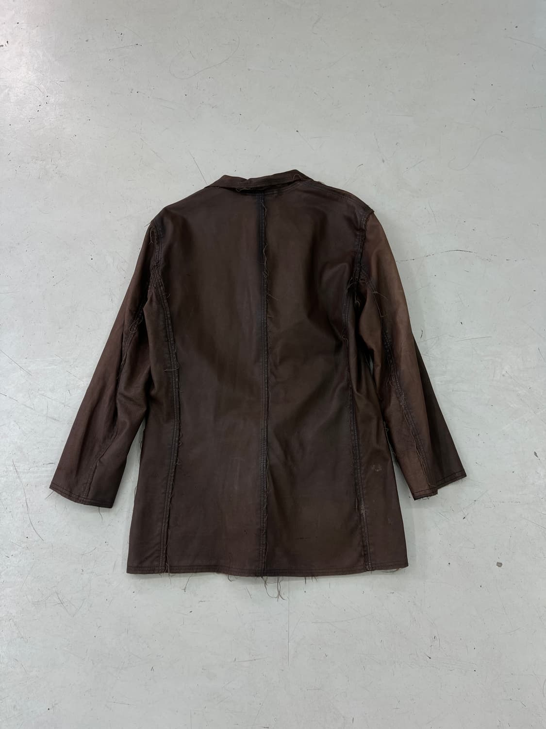 00s 엠포리오 아르마니 인사이드 아웃 레더 자켓  상품이미지6