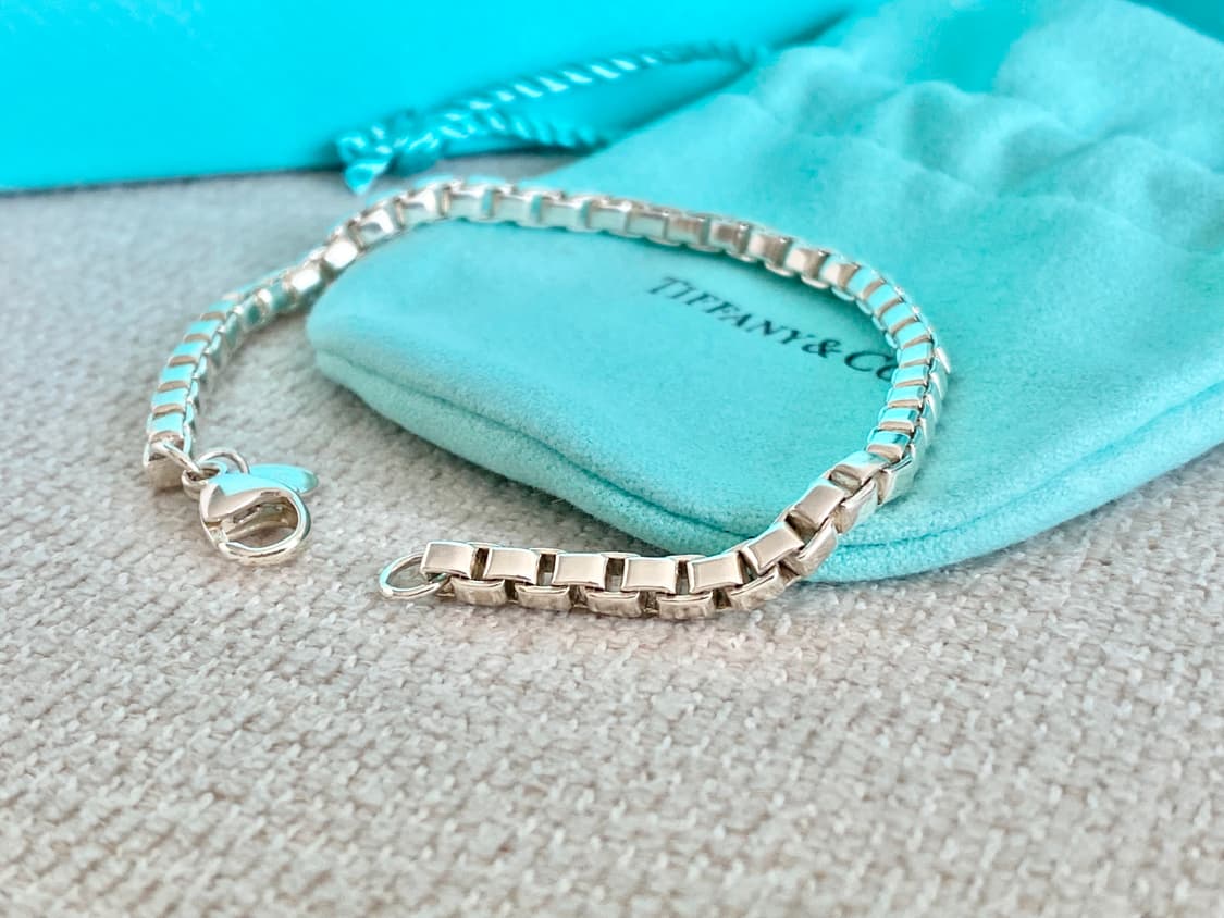 티파니 실버 베네치안 팔찌 18.5CM 남녀공용(컨디션굿) 상품이미지4