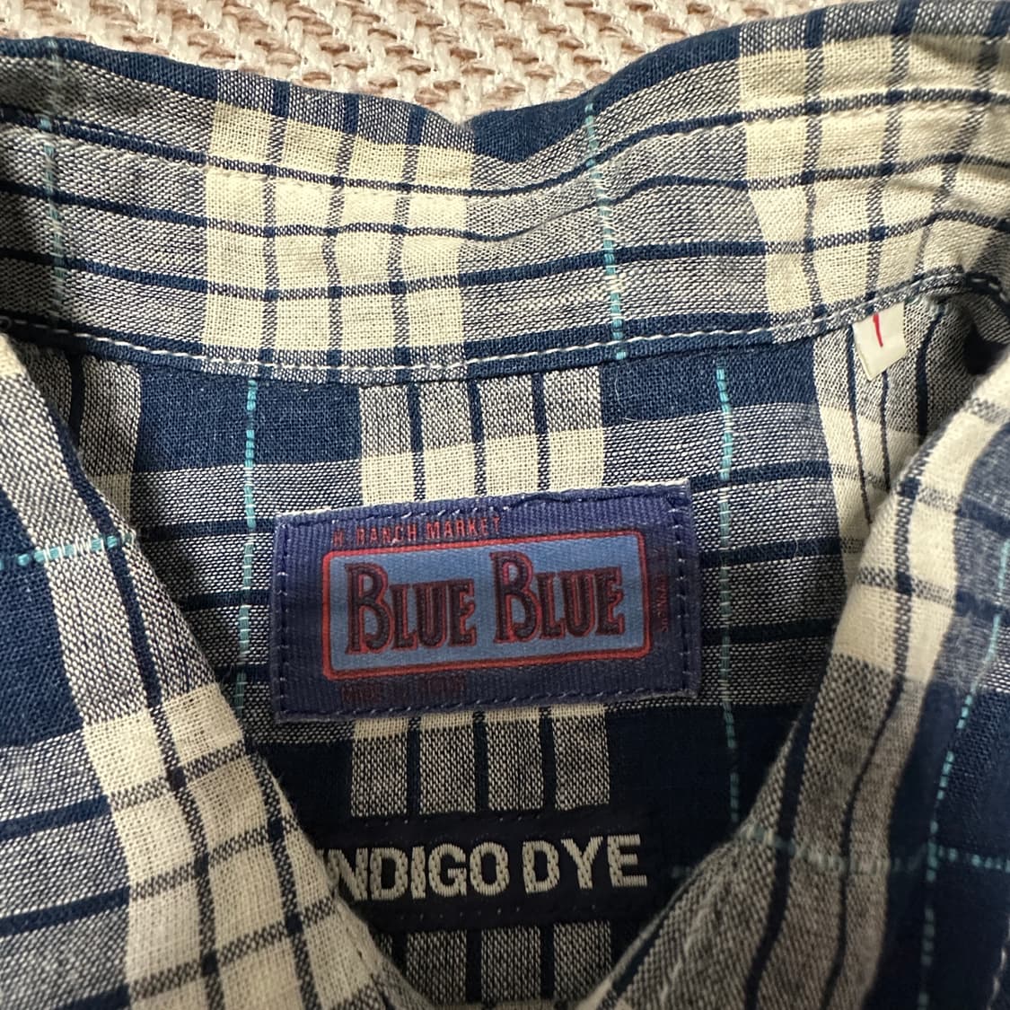 BLUE BLUE japan made indigo check shirt 상품이미지4