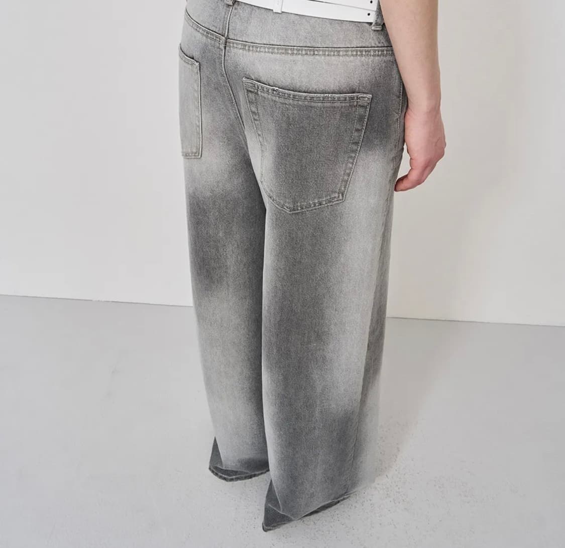 LCDC HAND BRUSHED WIDE-LEG DENIM (GREY) 상품이미지5