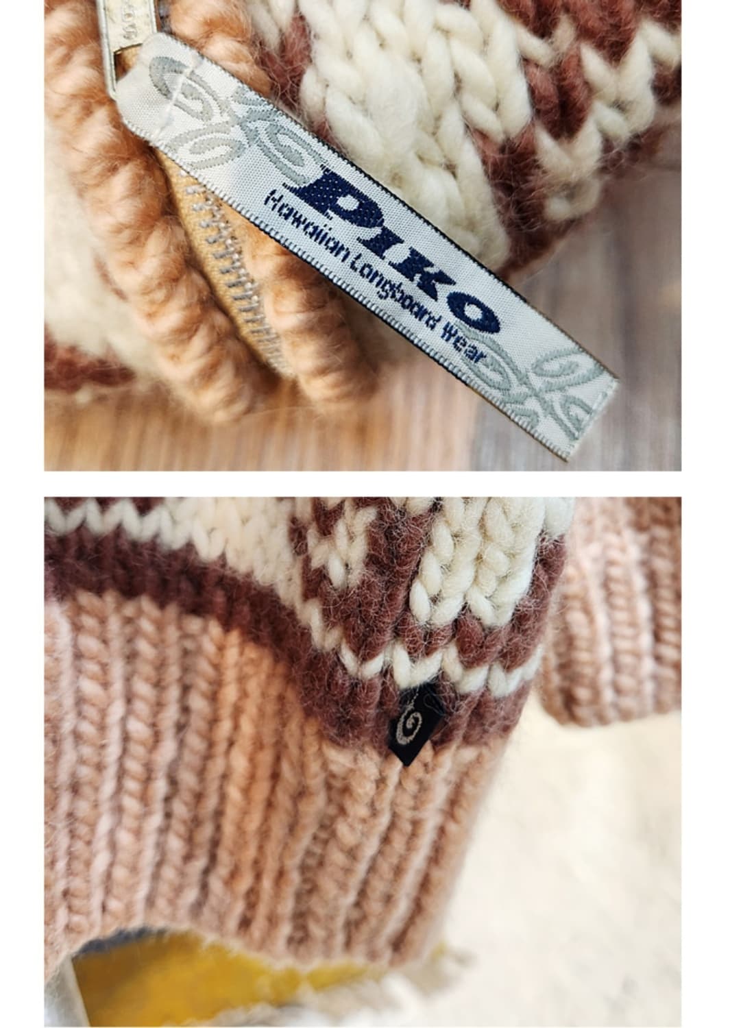 Piko 피코 울 코위찬 빈티지 스웨터 집업 상품이미지5