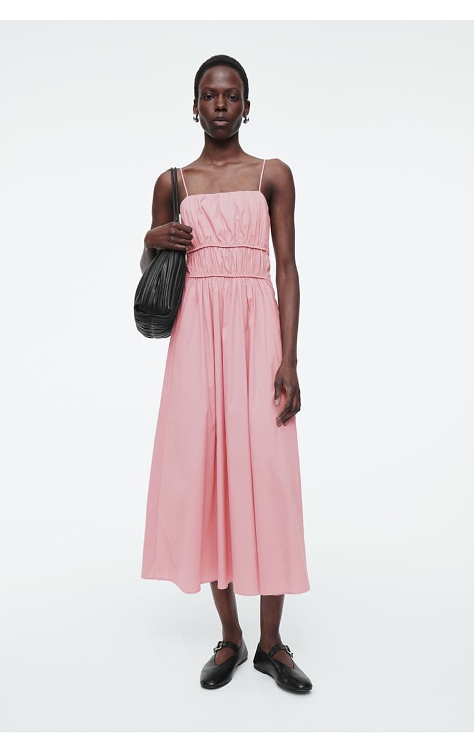 cos 핑크 셔링 롱 원피스 36 상품이미지1