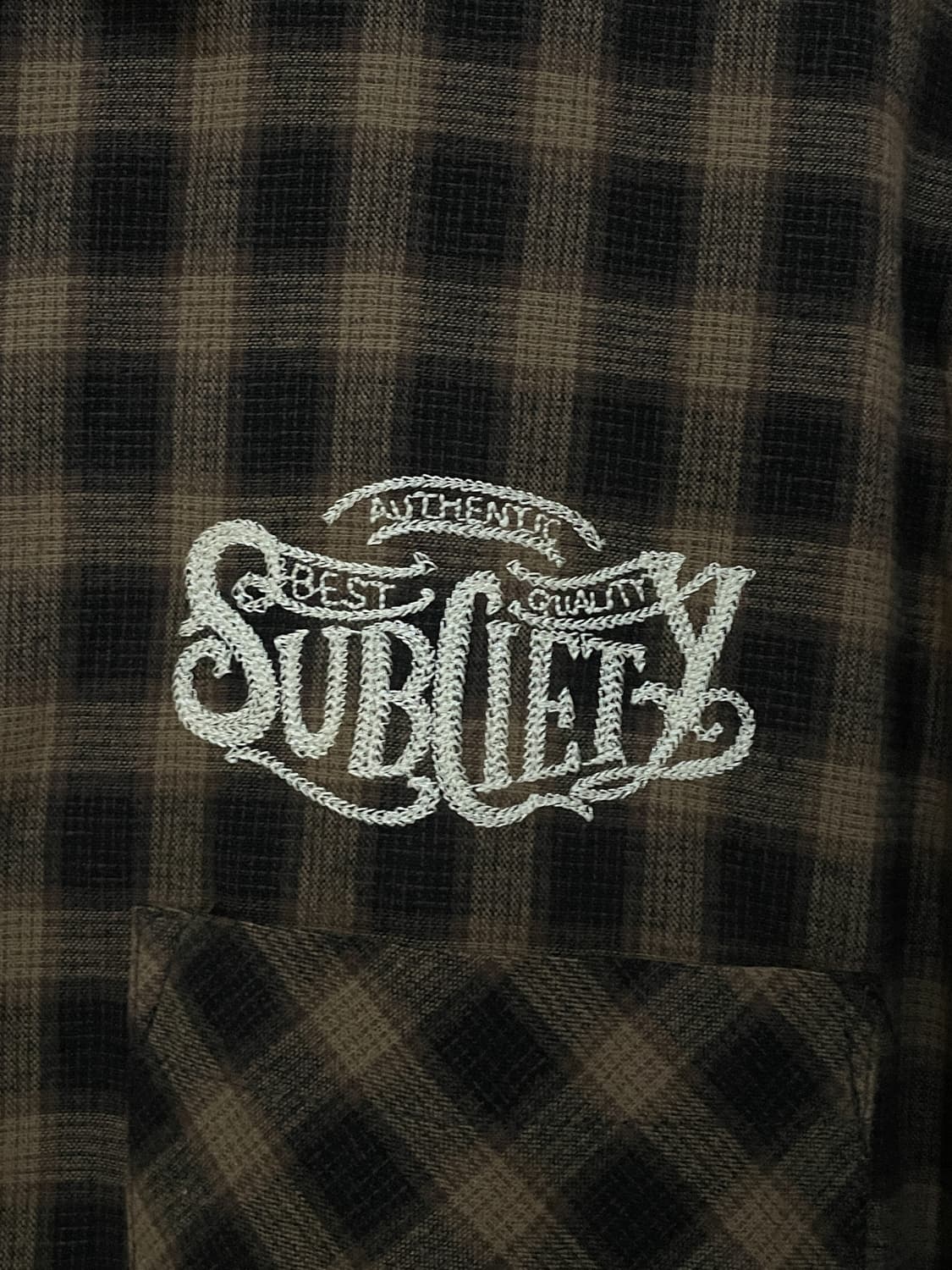 Subciety 체인 스티치 체크 셔츠 상품이미지6