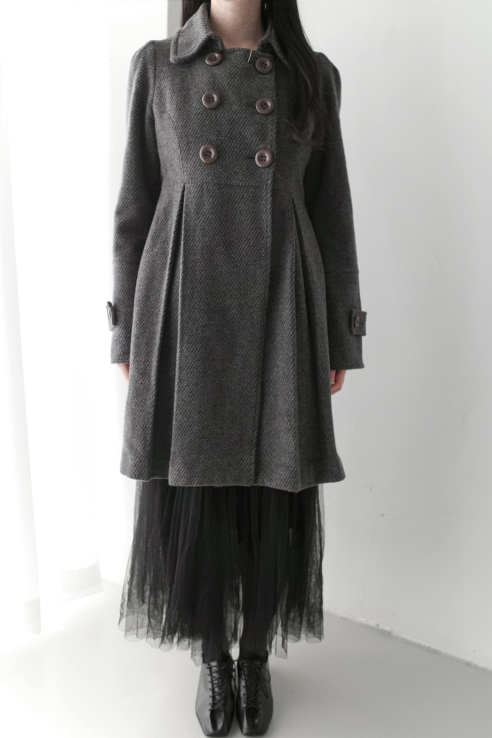 pleats button coat  상품이미지6