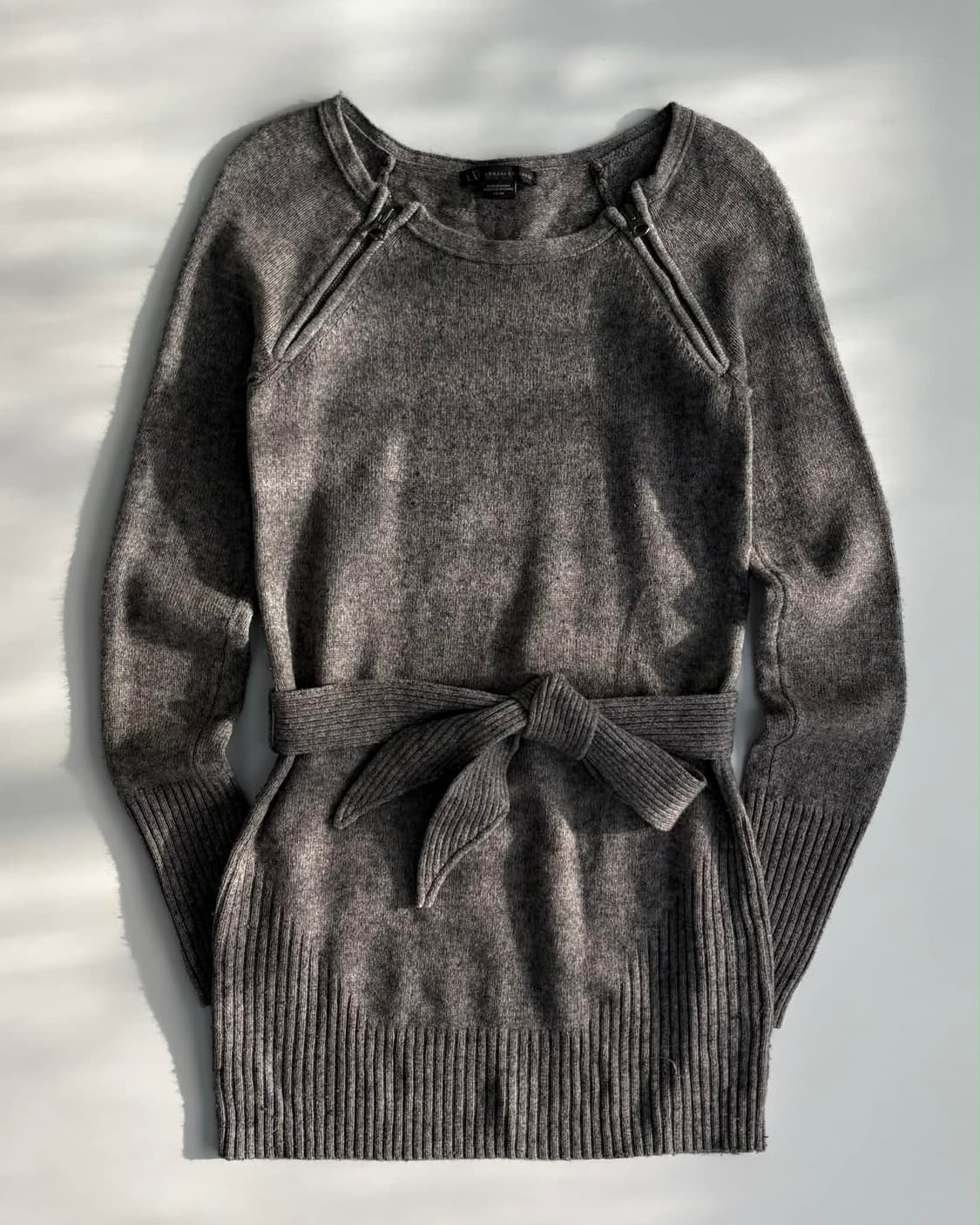 [XS] 아르마니 익스체인지 벨티드 랩 울 니트 원피스 상품이미지1