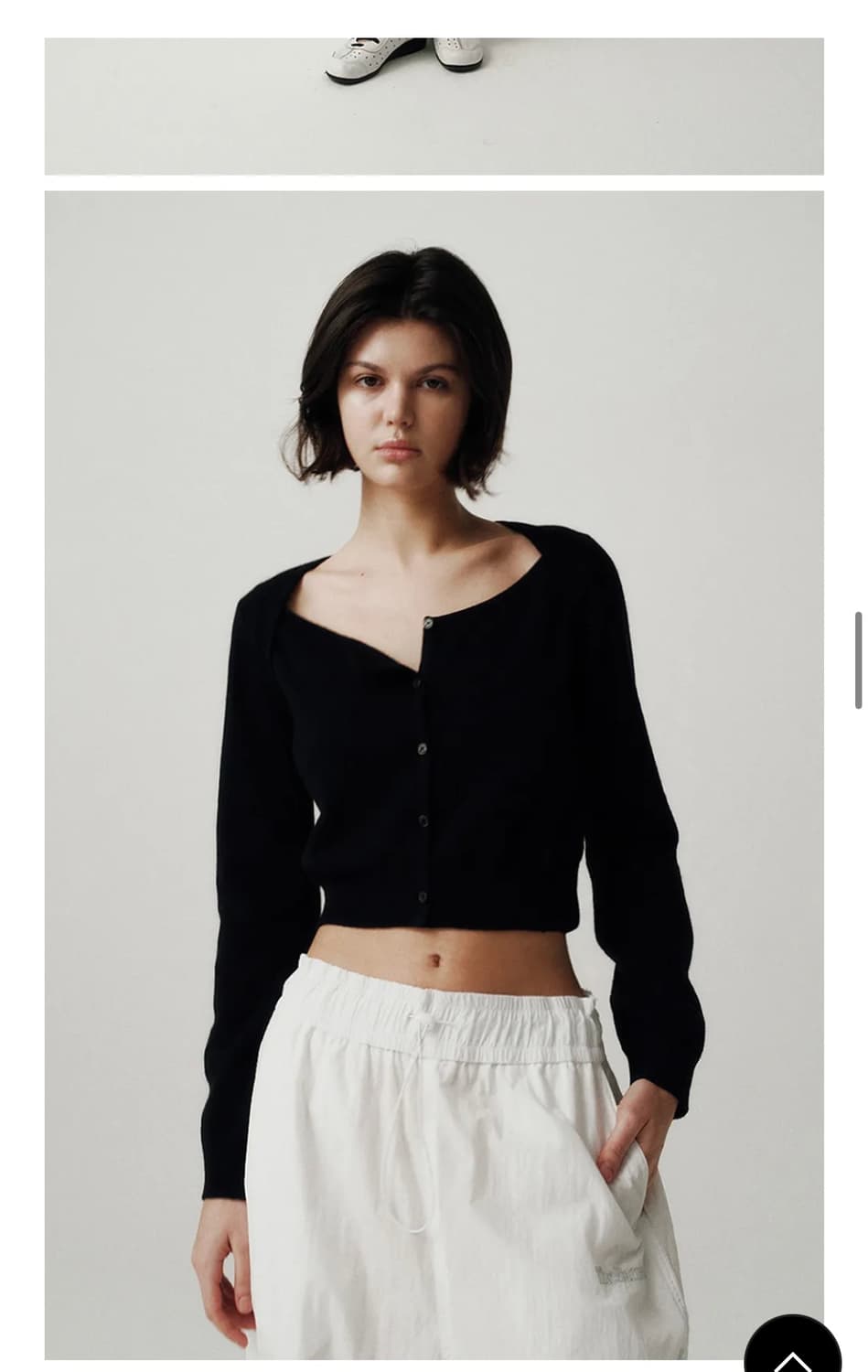 더바넷 Peony Double Split Cardigan_Black 상품이미지3