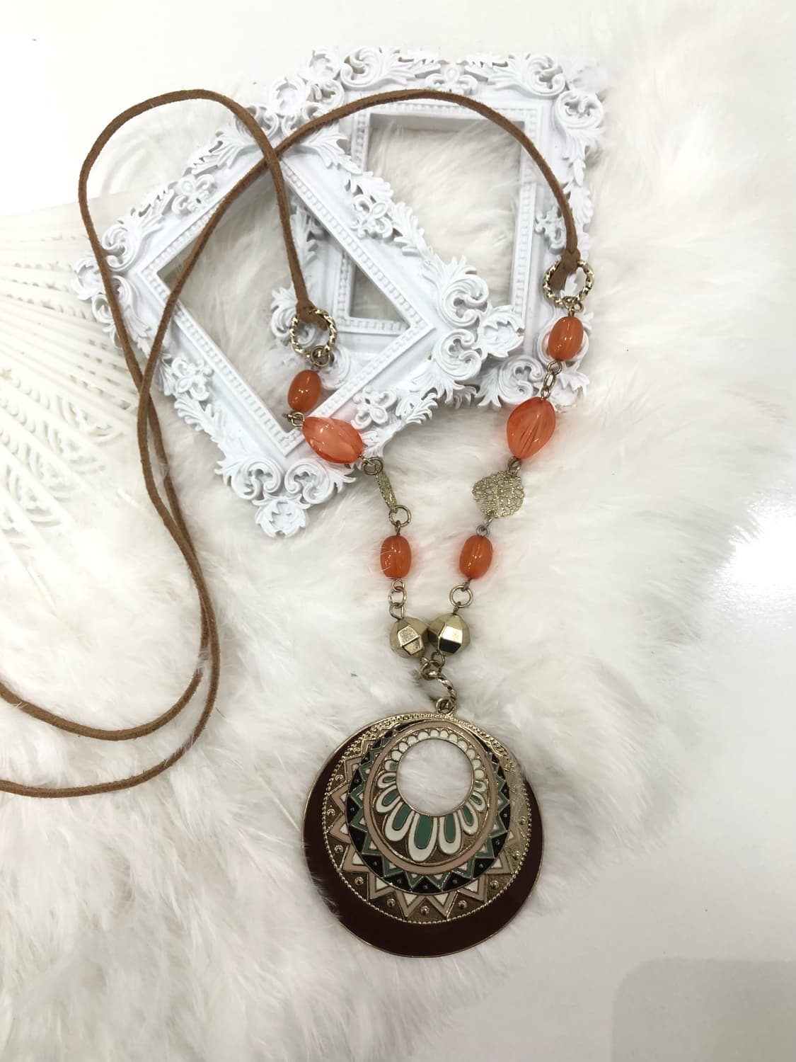 oriental pendant bead necklace  상품이미지2