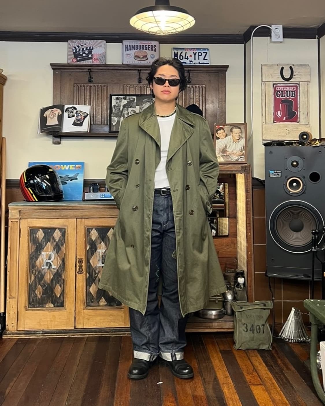 미군 오리지널 장교 트렌치 코트(Officer Coat) L-R Size 상품이미지1