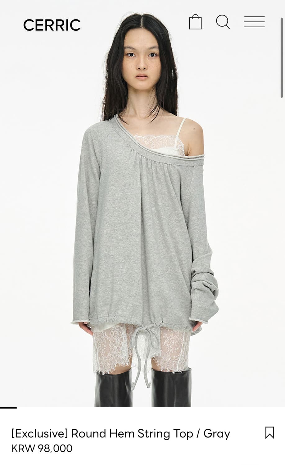 세릭 라운드 스트링 탑 상품이미지1