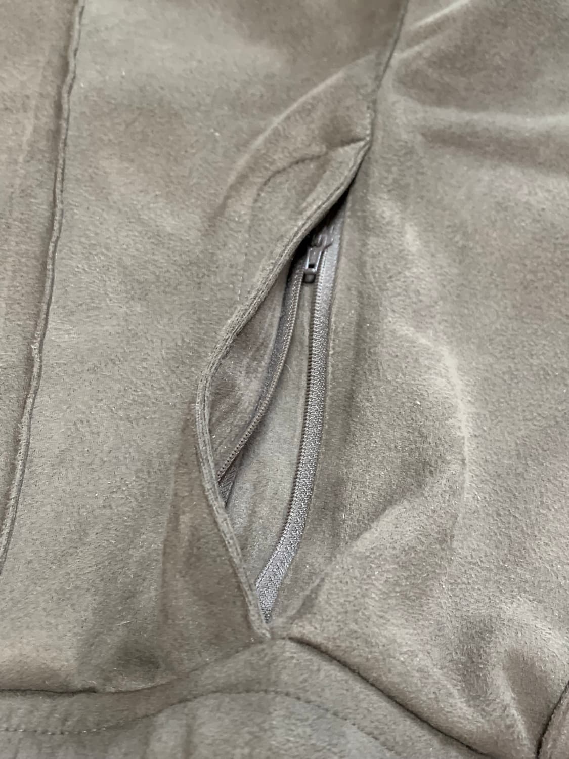 beams 빔즈  훼이크스웨이드 스트레이트 팬츠  브라운 M 사이즈  상품이미지4