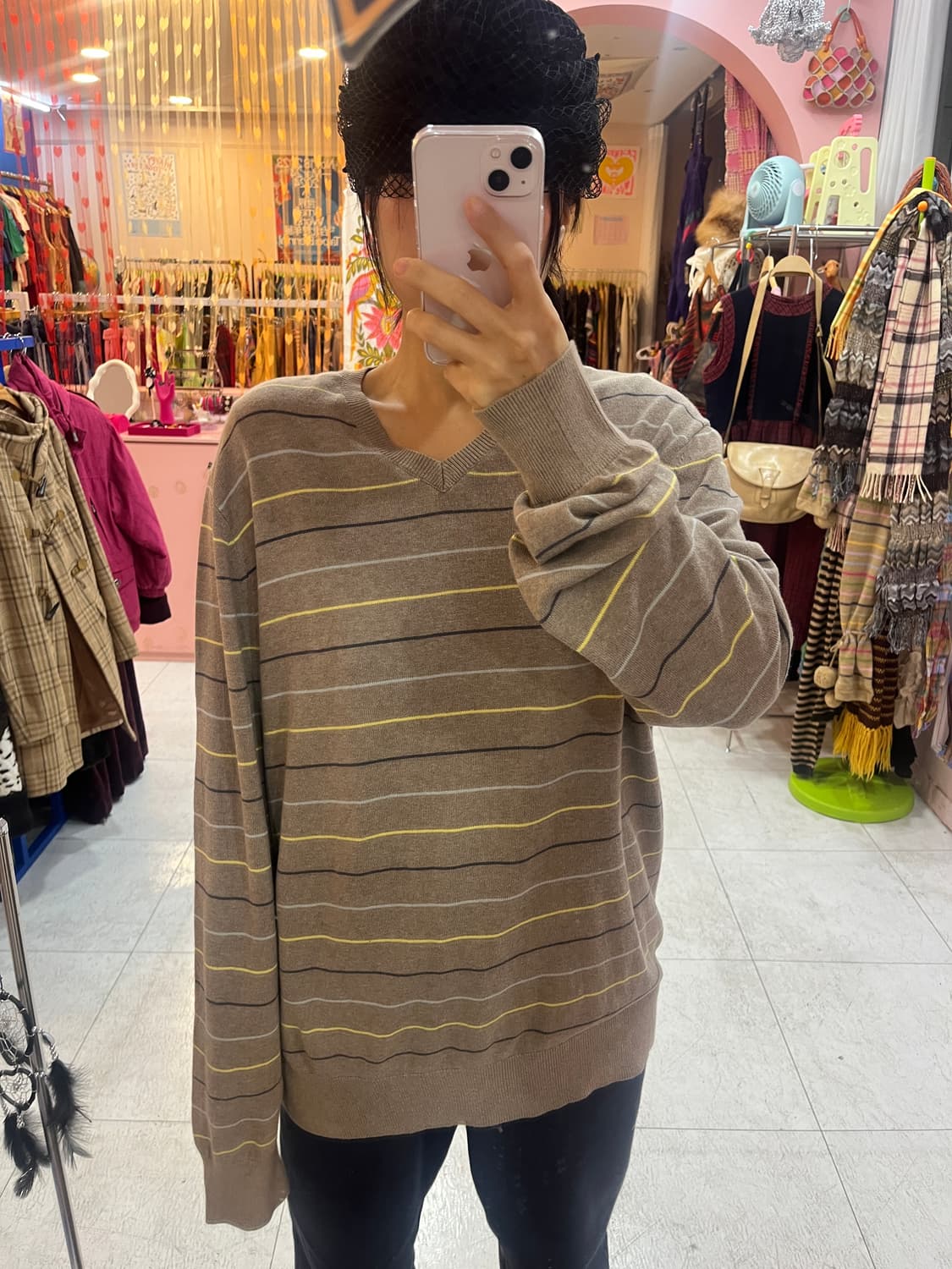 바나나 리퍼블릭 스트러이프 브이넥 니트 상품이미지8