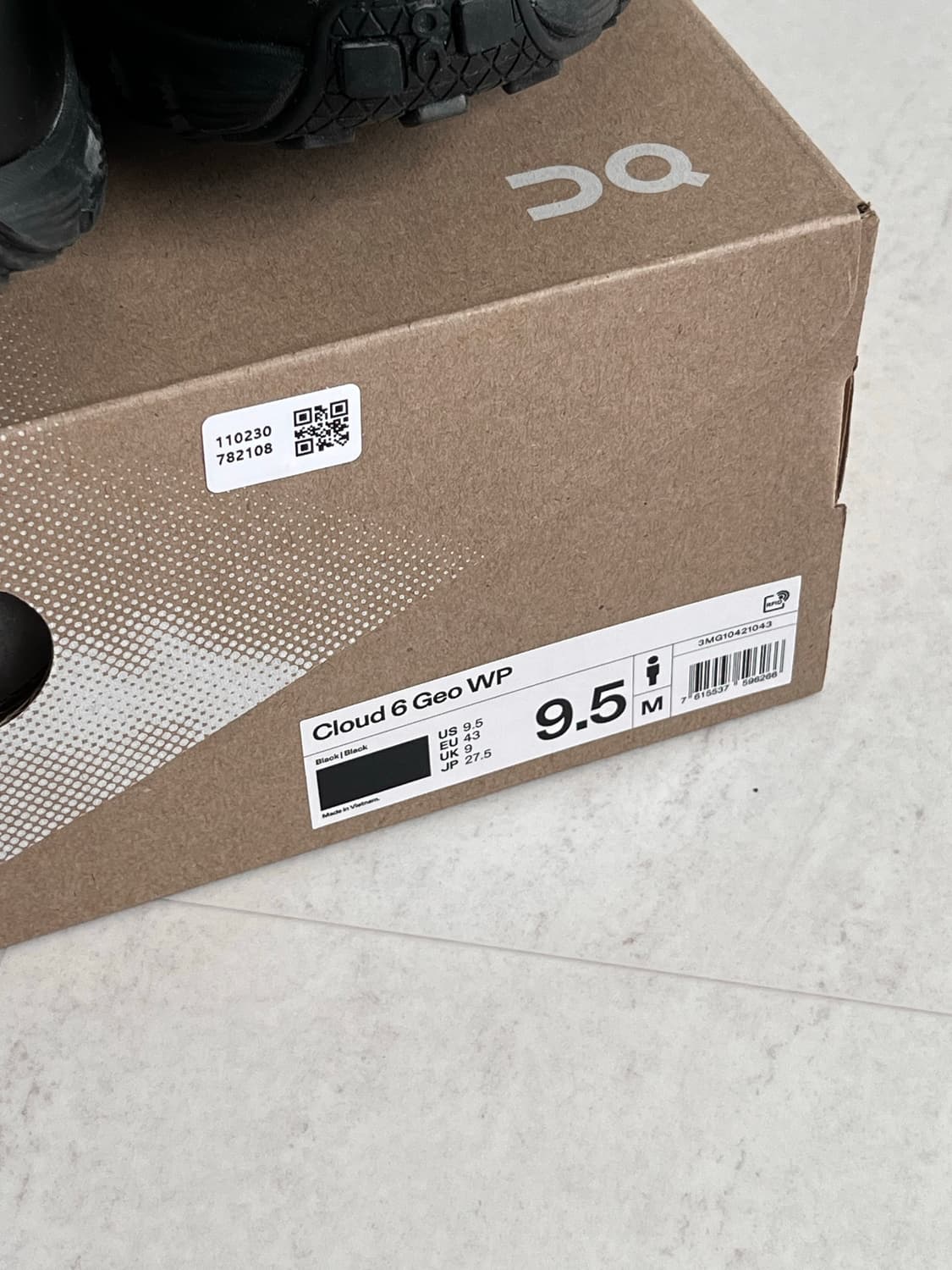 온러닝 클라우드6 지오 블랙 on geo 275 팝니다 상품이미지5